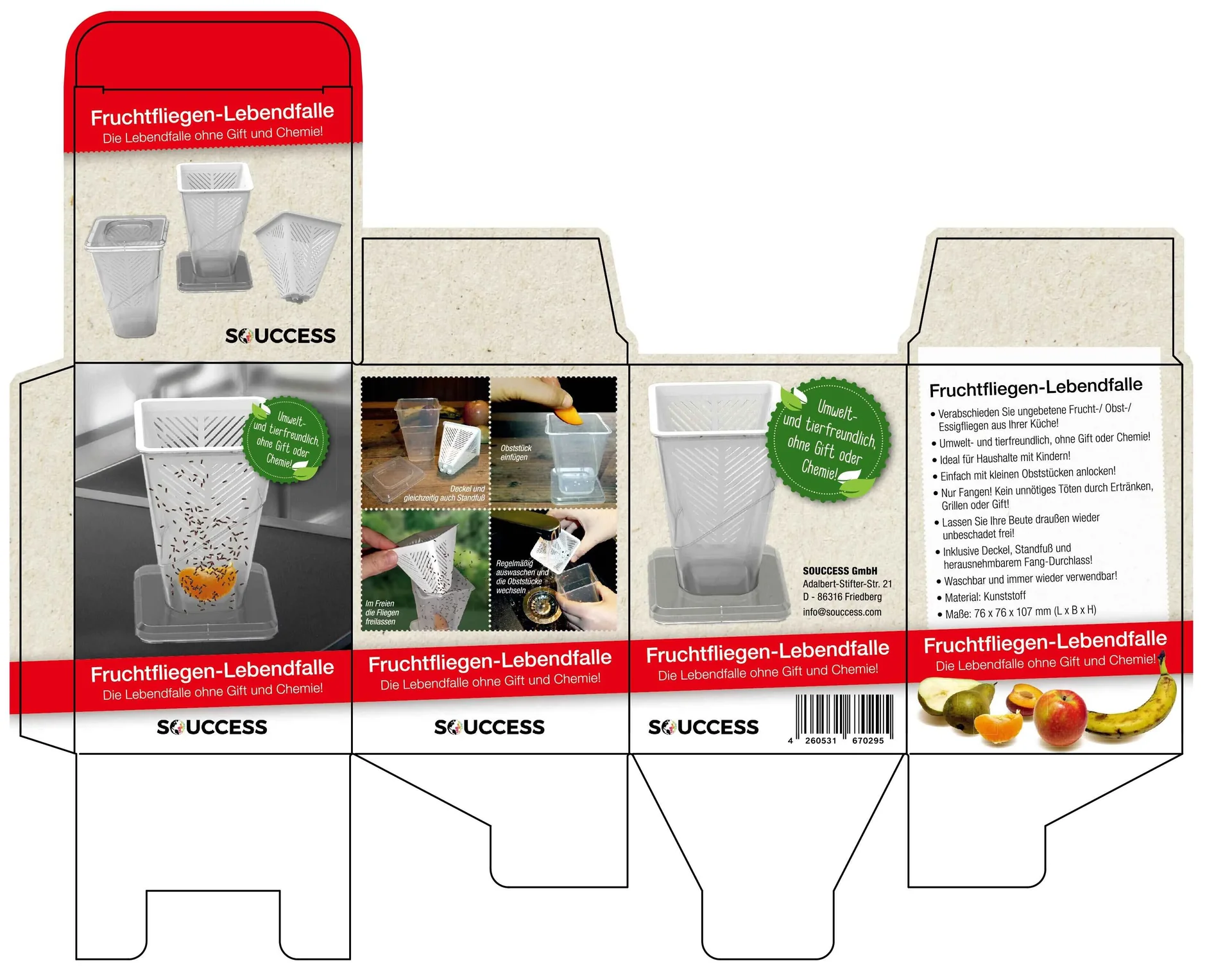 Fruchtfliegenfalle - Lebendfalle - 0