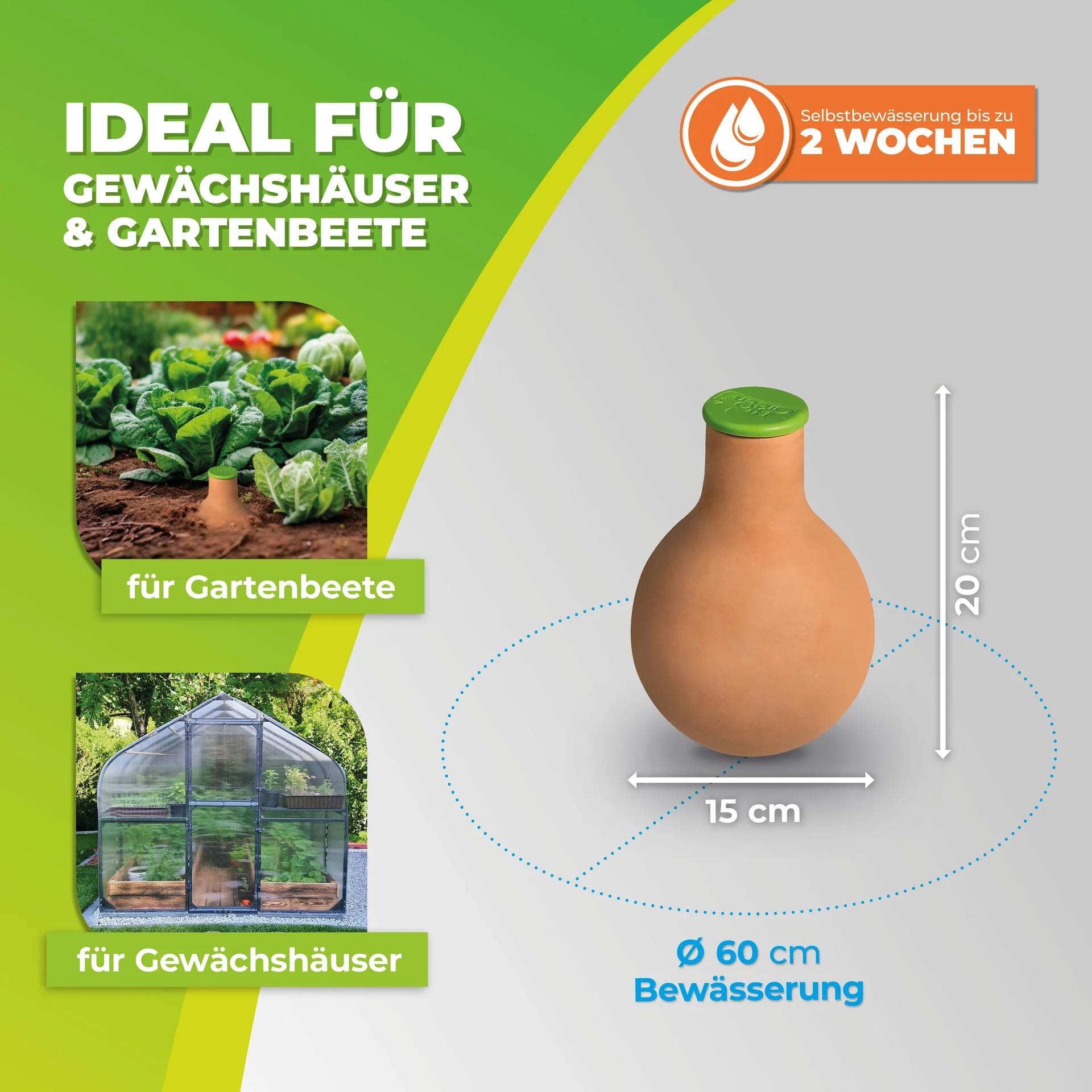 Olla-Bewässerung "Hydro Max" 1 l, Gr. S - 4