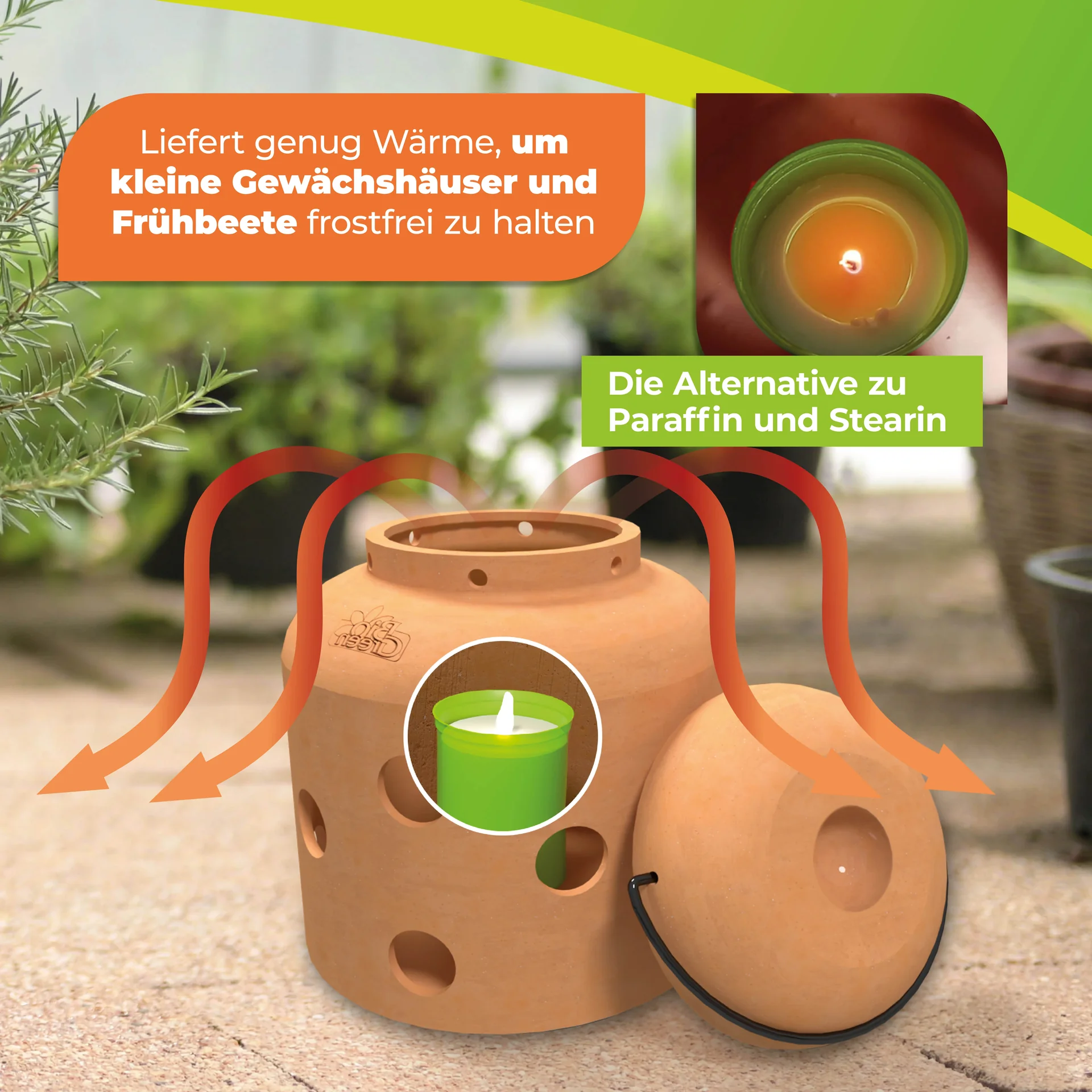 Kerzen "Firefly" 6er Set für Frostwächter aus Terracotta - 3