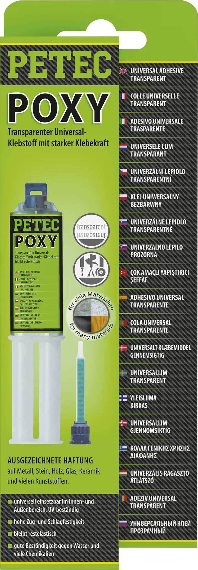 Poxy Transparenter 2K Universal-Klebstoff, 24 ml - 0