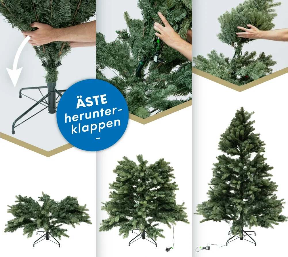 Vermont Fichte inkl. Lichterkette 180 cm - 7