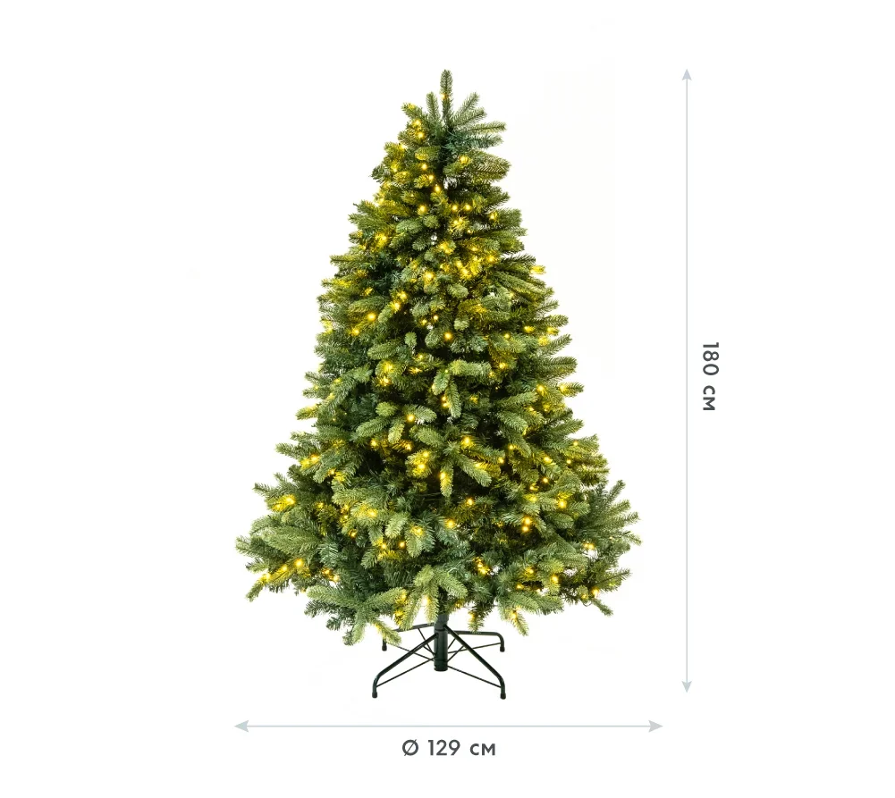 Vermont Fichte inkl. Lichterkette 180 cm - 8