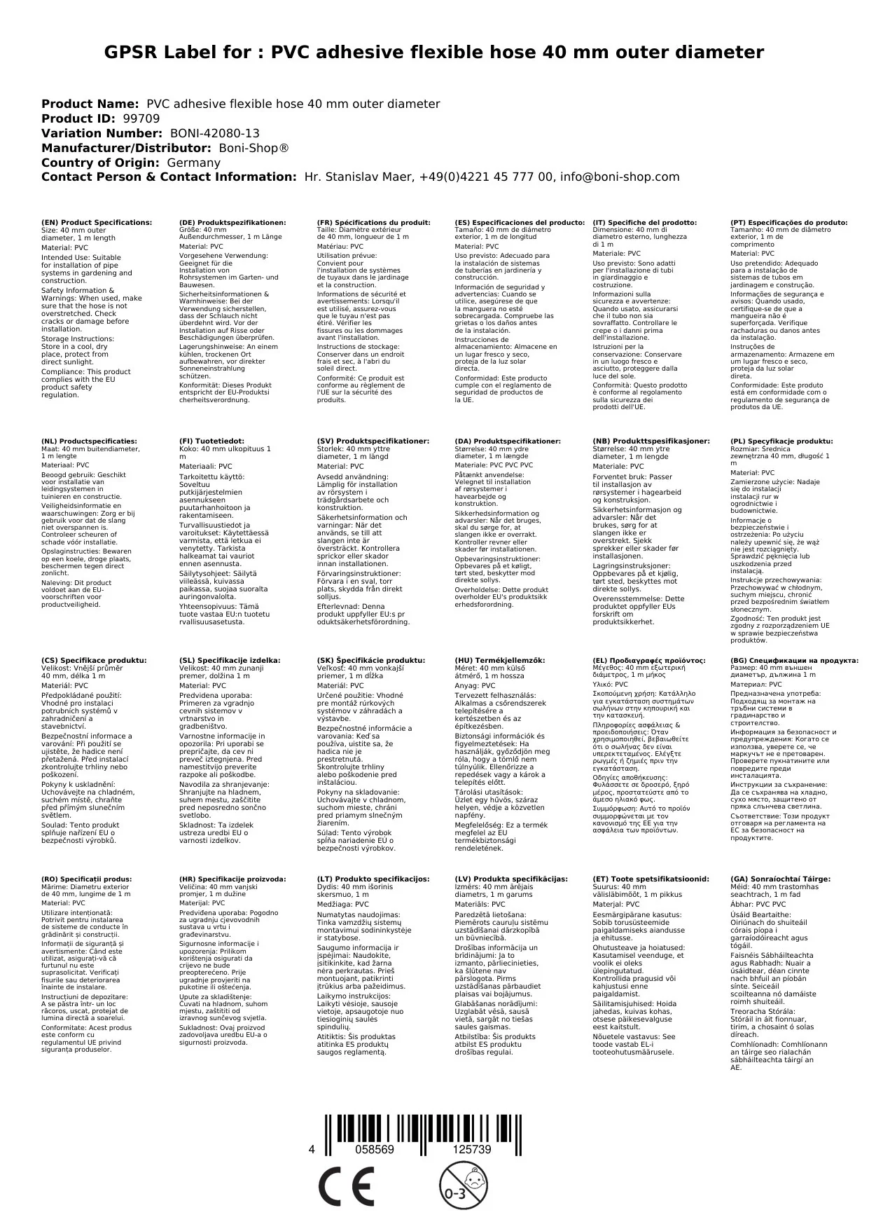 PVC Klebe- Flexschlauch 40 mm Aussendurchmesser-2