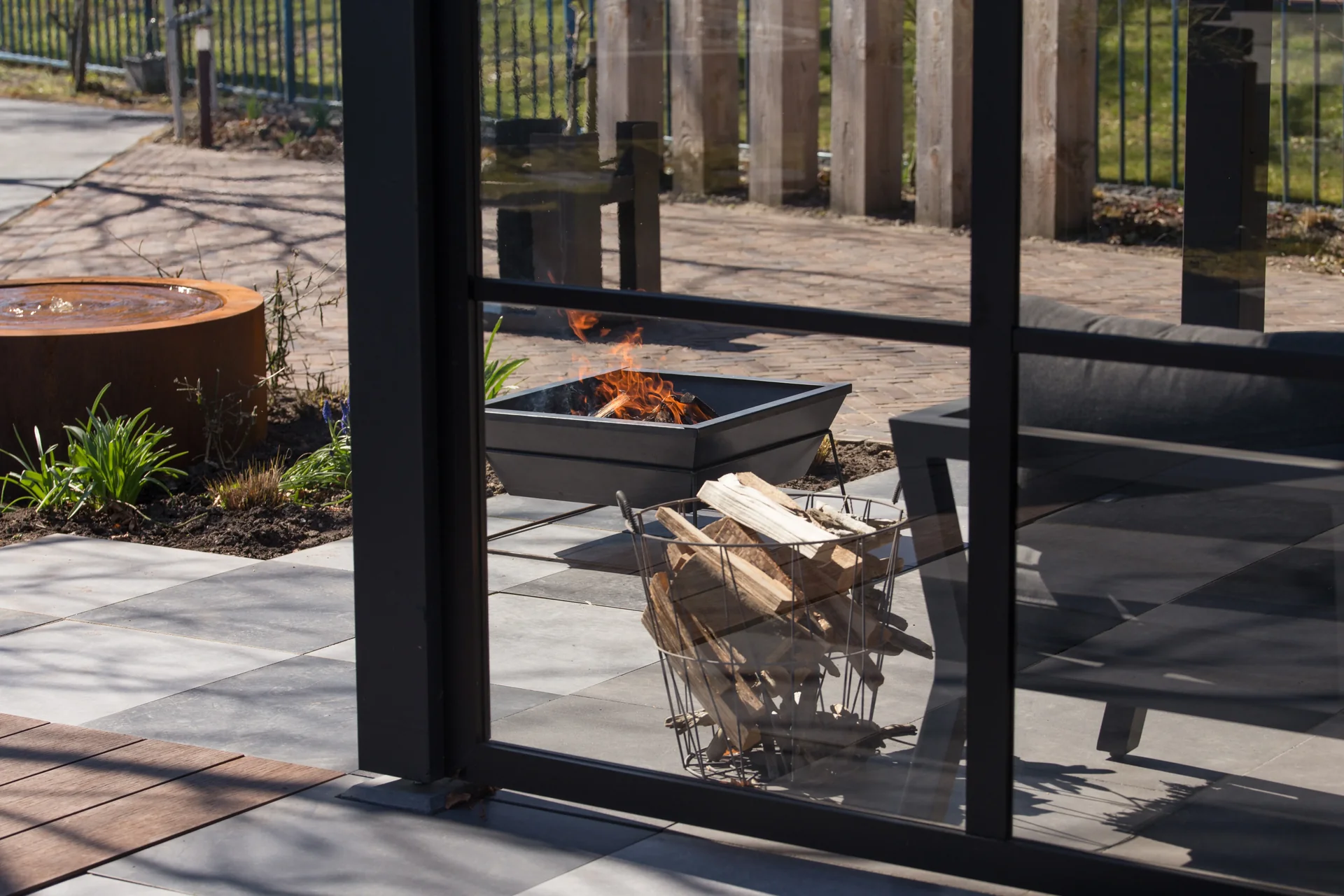 Feuerstelle Reso Industrial, 60 x 60 cm - 7