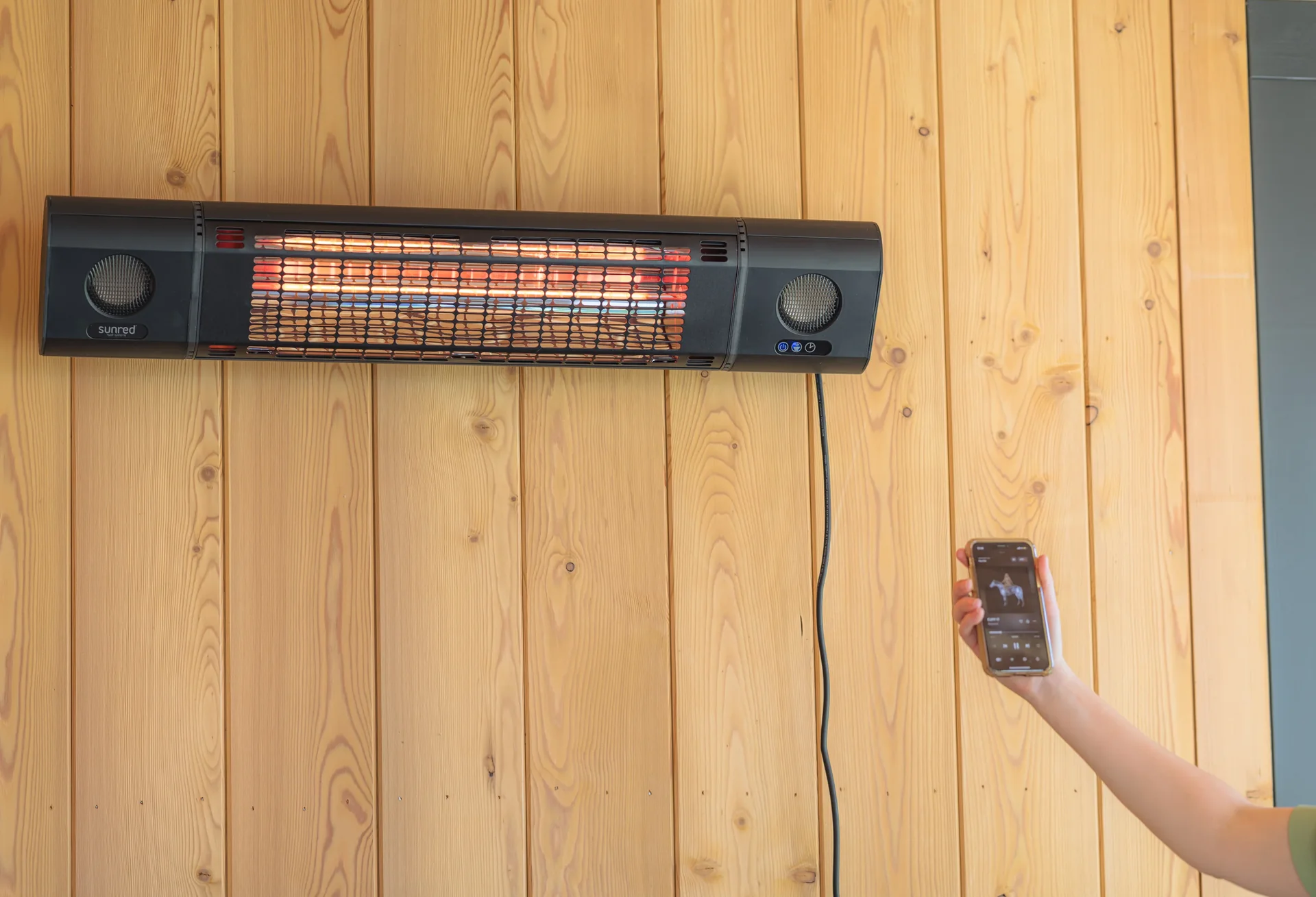 Wandheizstrahler Heater Sun and Sound Ultra Wall Black 2000 Watt - 1