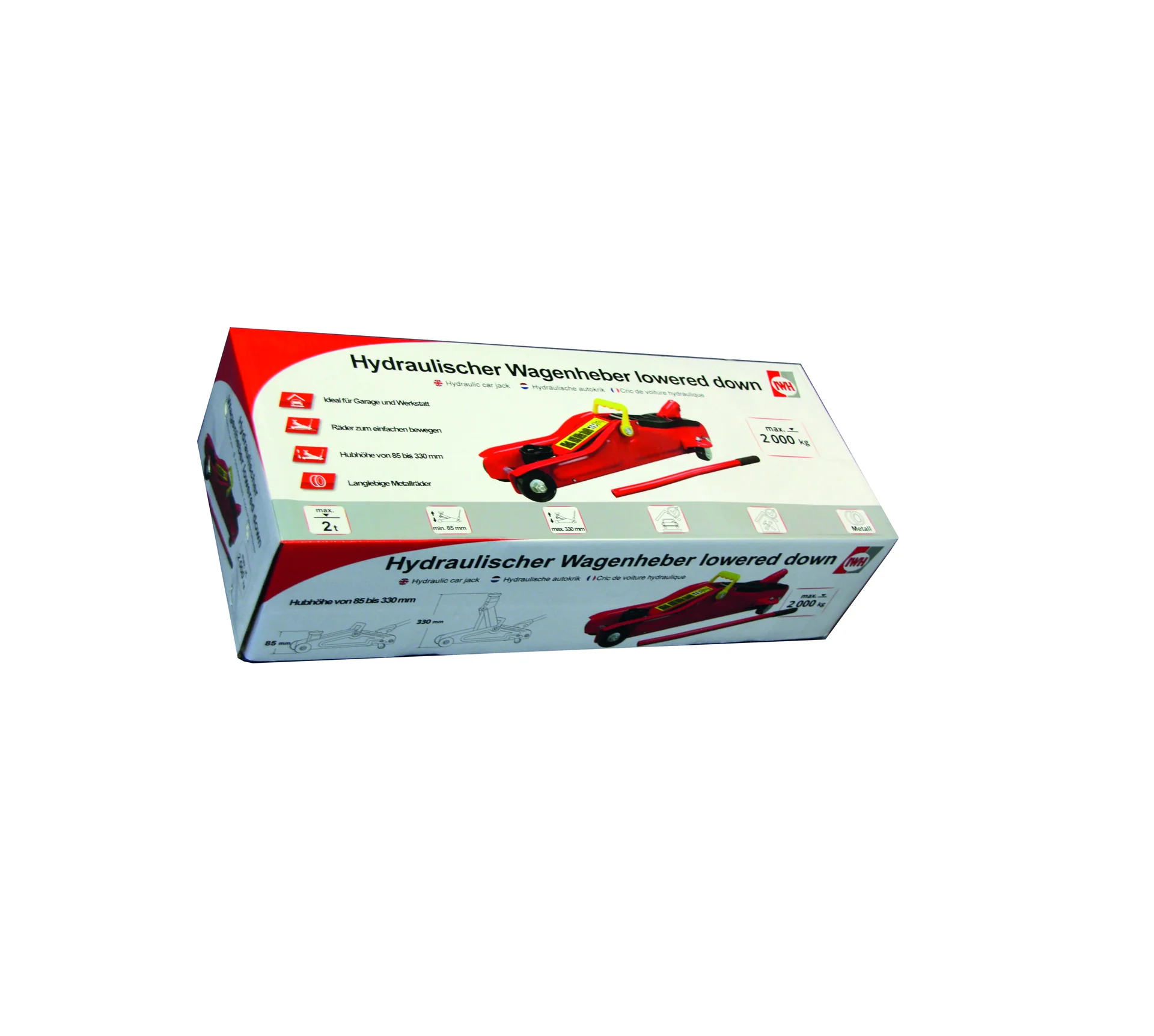 Rangierwagenheber 2t Lowered Down 85 - 380 mm - 0