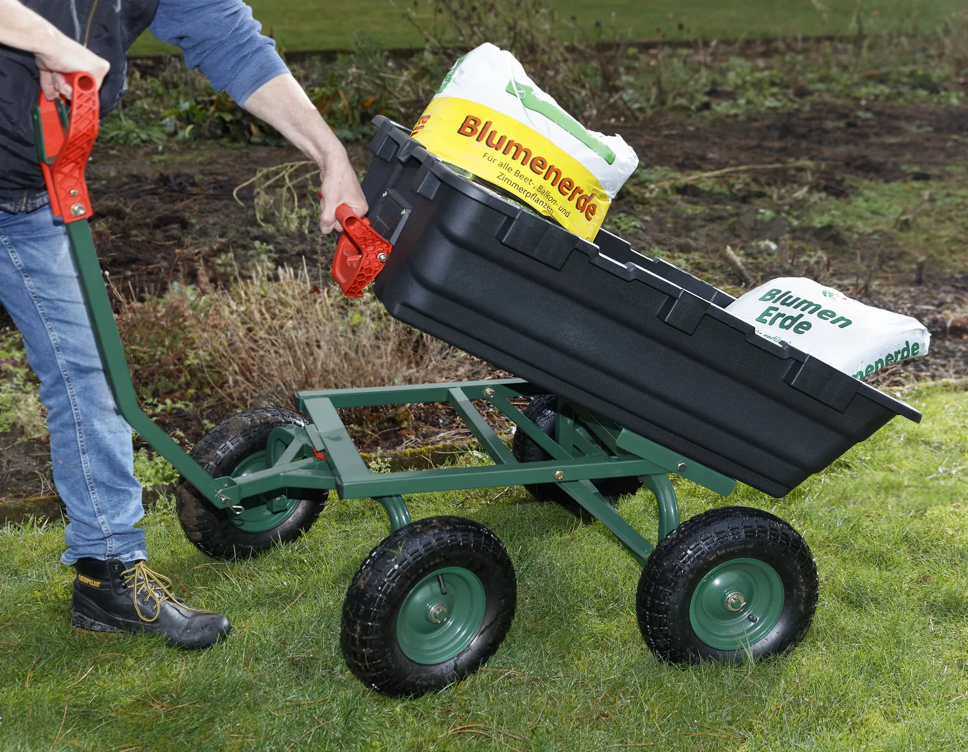 Garten Transportwagen GMGW550, 550 kg Tragkraft, kippbar - 1