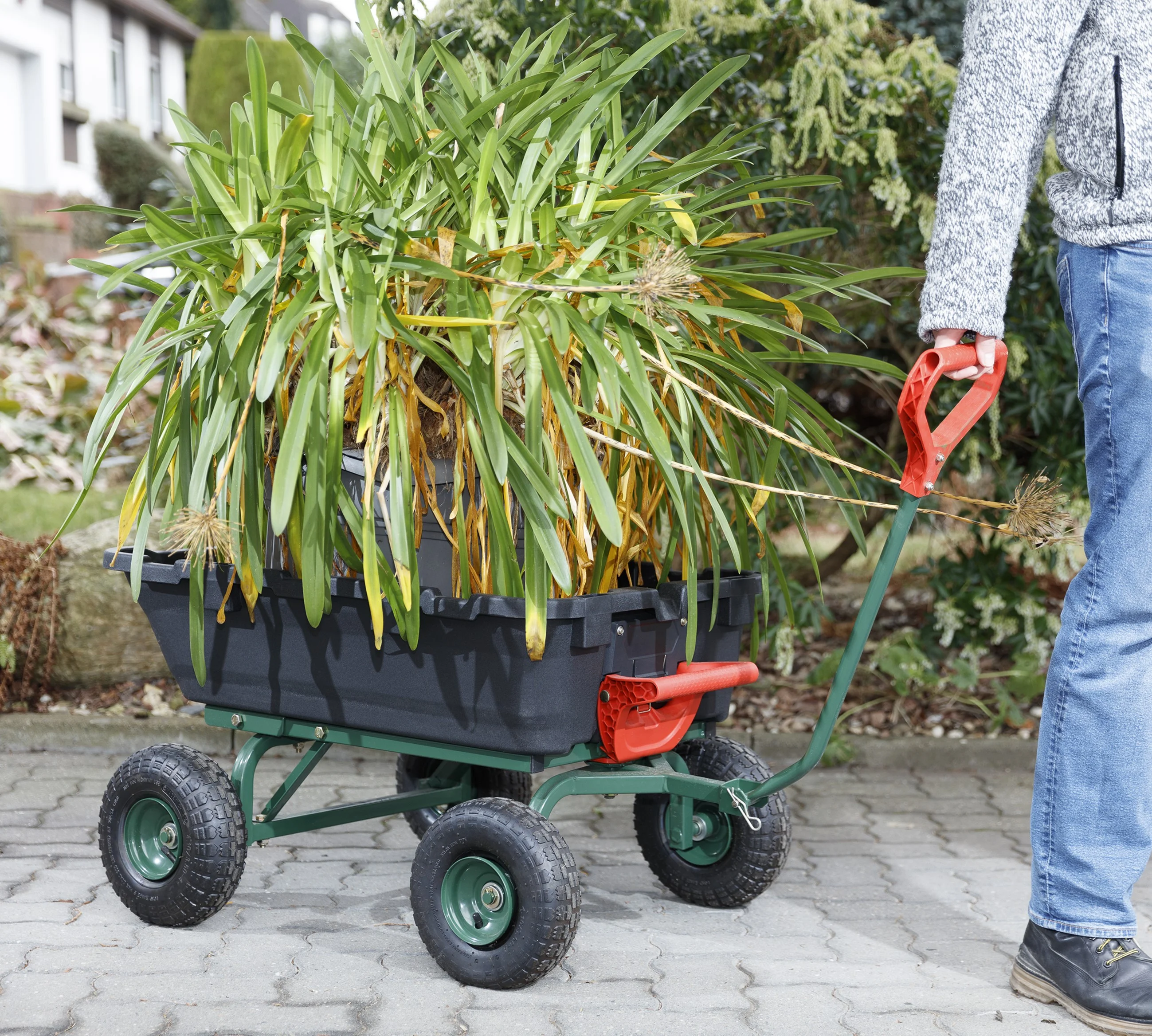 Garten Transportwagen GMGW350, 350 kg Tragkraft, kippbar - 2