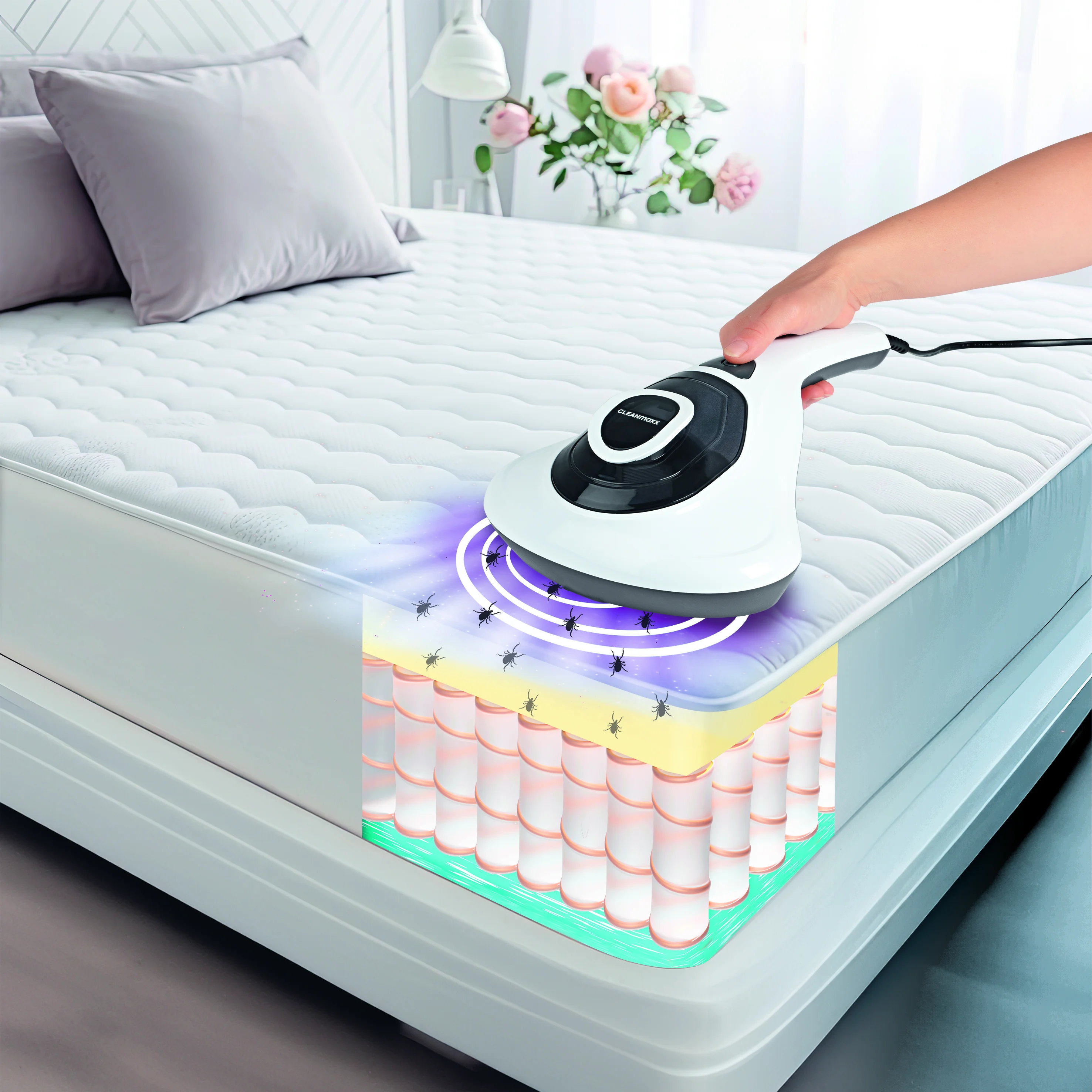 Milben-Handstaubsauger mit UV-C-Licht - 1
