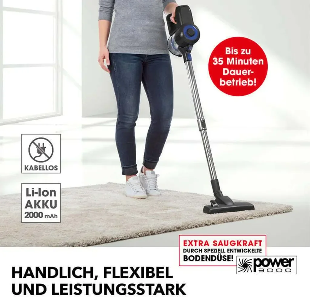 Zyklon-Staubsauger 22,2V schwarz/blau - 3