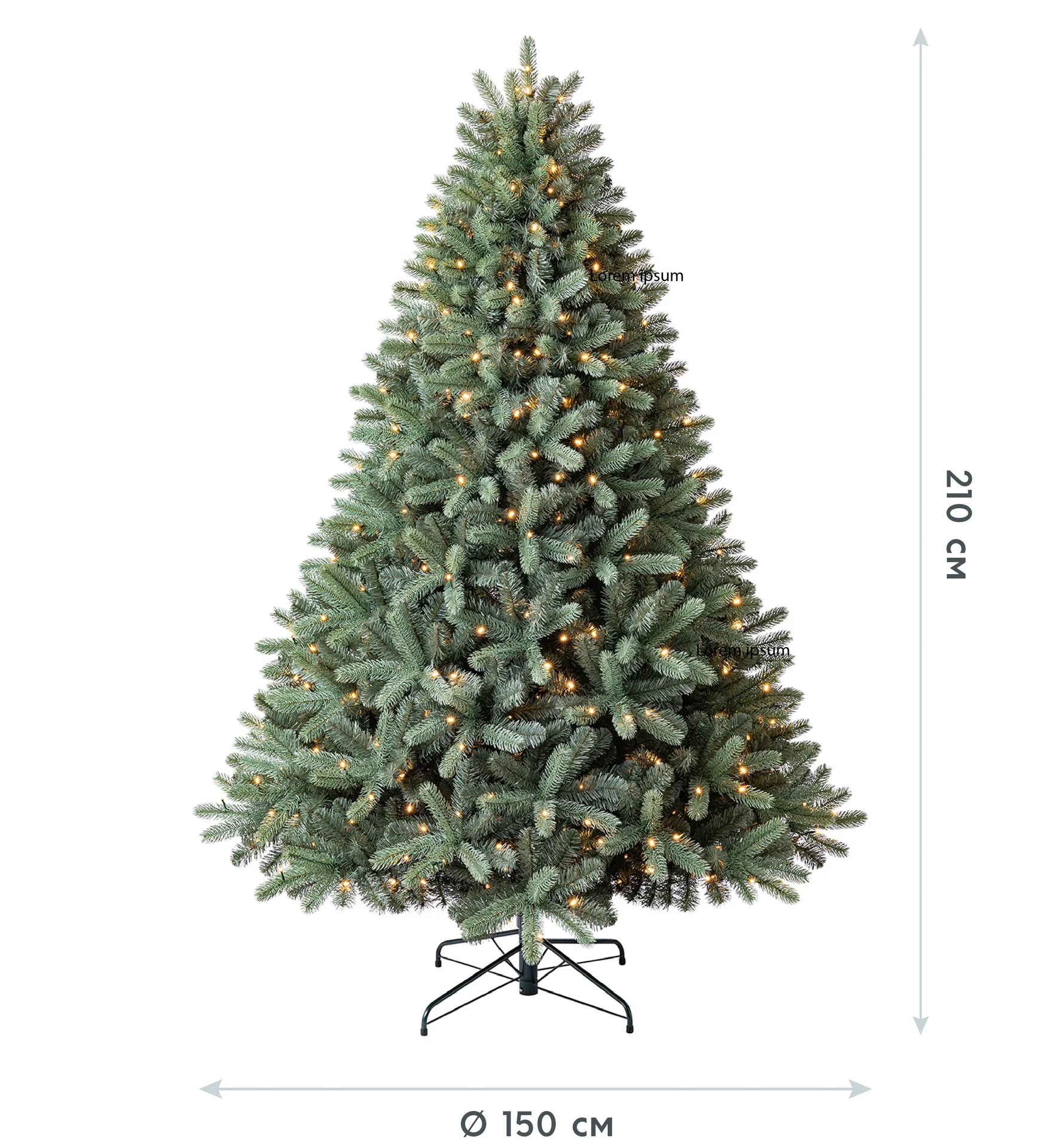 Künstlicher Weihnachtsbaum Vermont Fichte | Inkl. LEDs - 2