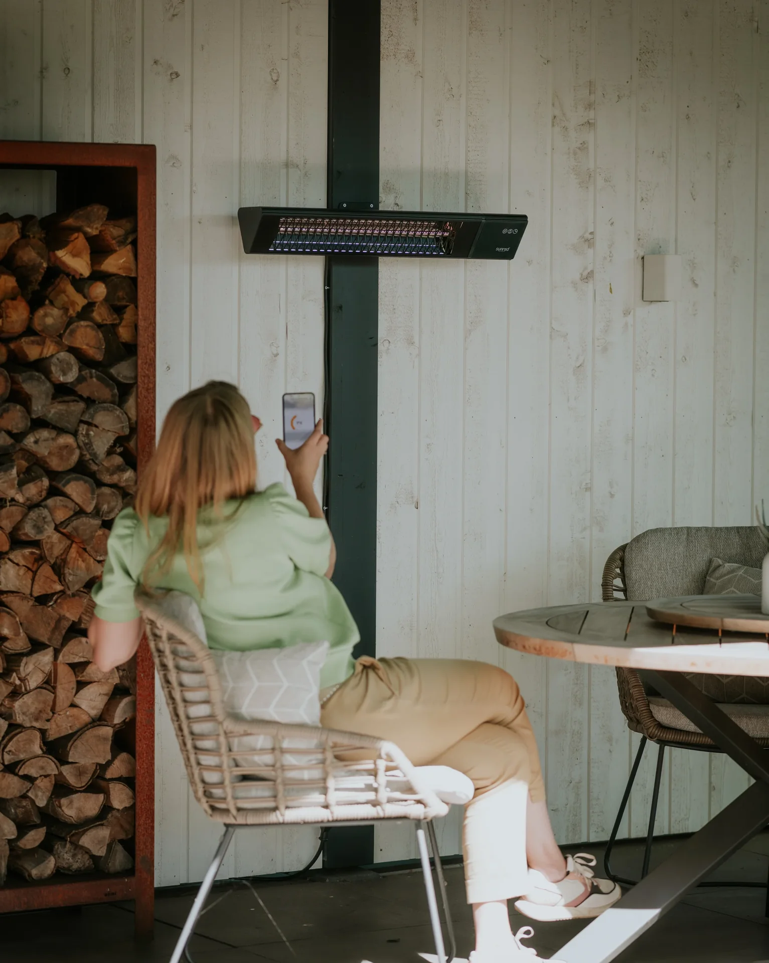 Wandheizstrahler Triangle Dark Smart Wall Black 2500 Watt - 4