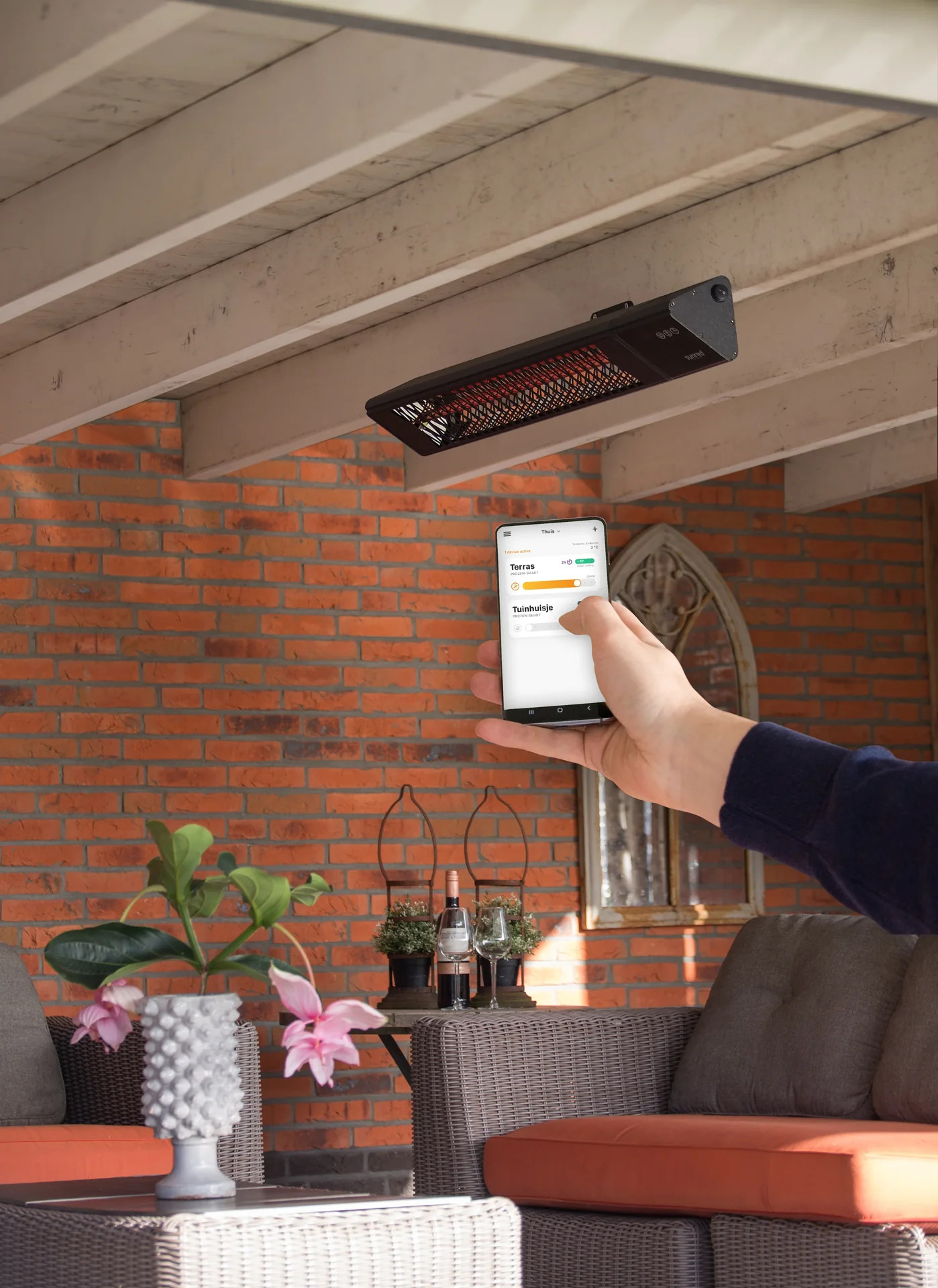 Wandheizstrahler Triangle Dark Smart Wall Black 2500 Watt - 7