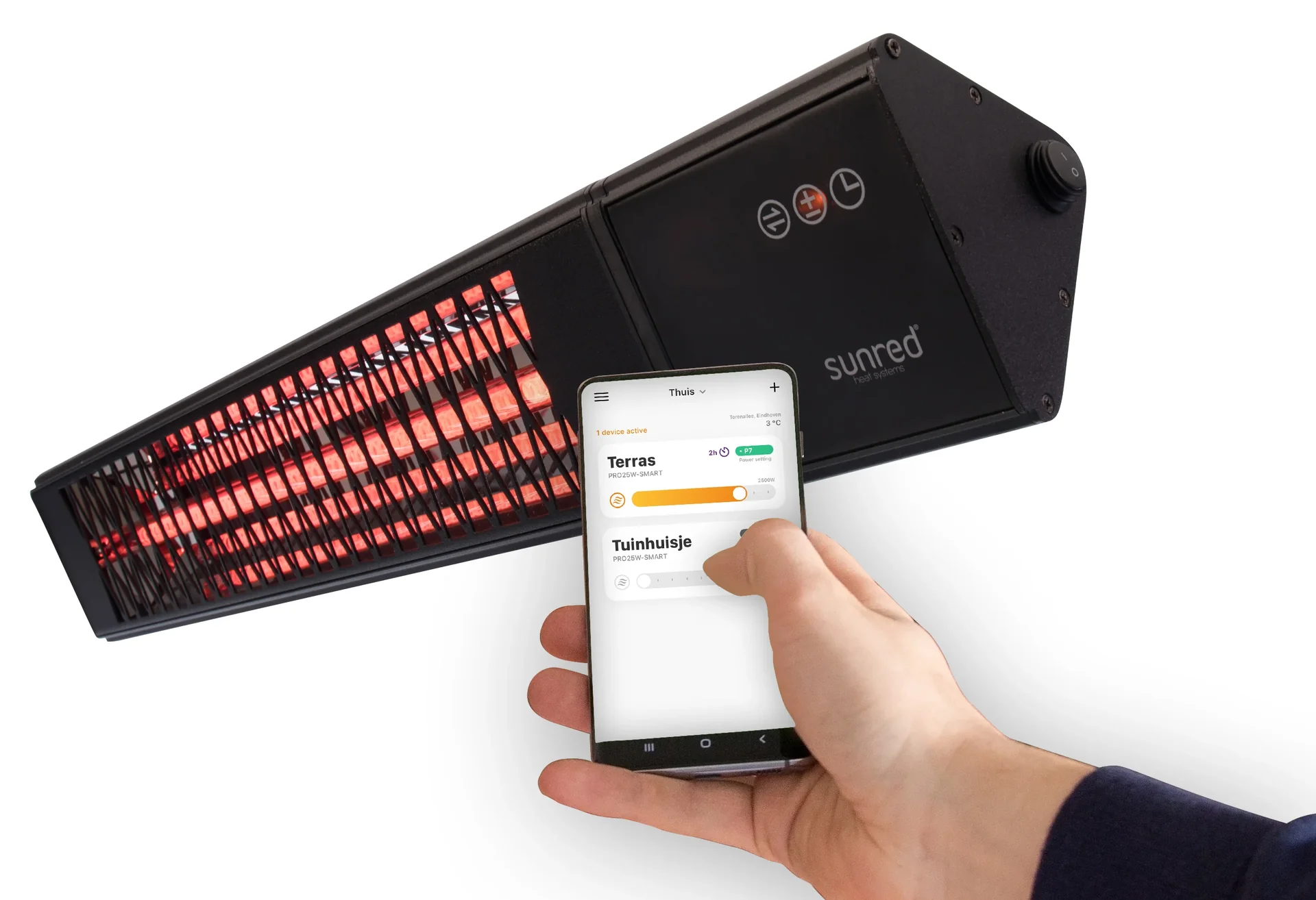 Wandheizstrahler Triangle Dark Smart Wall Black 2500 Watt - 8