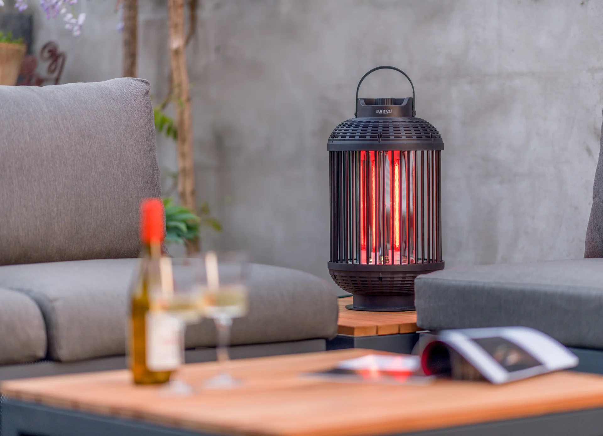 Tischheizstrahler Indox Dark Table Black 1200 Watt - 3