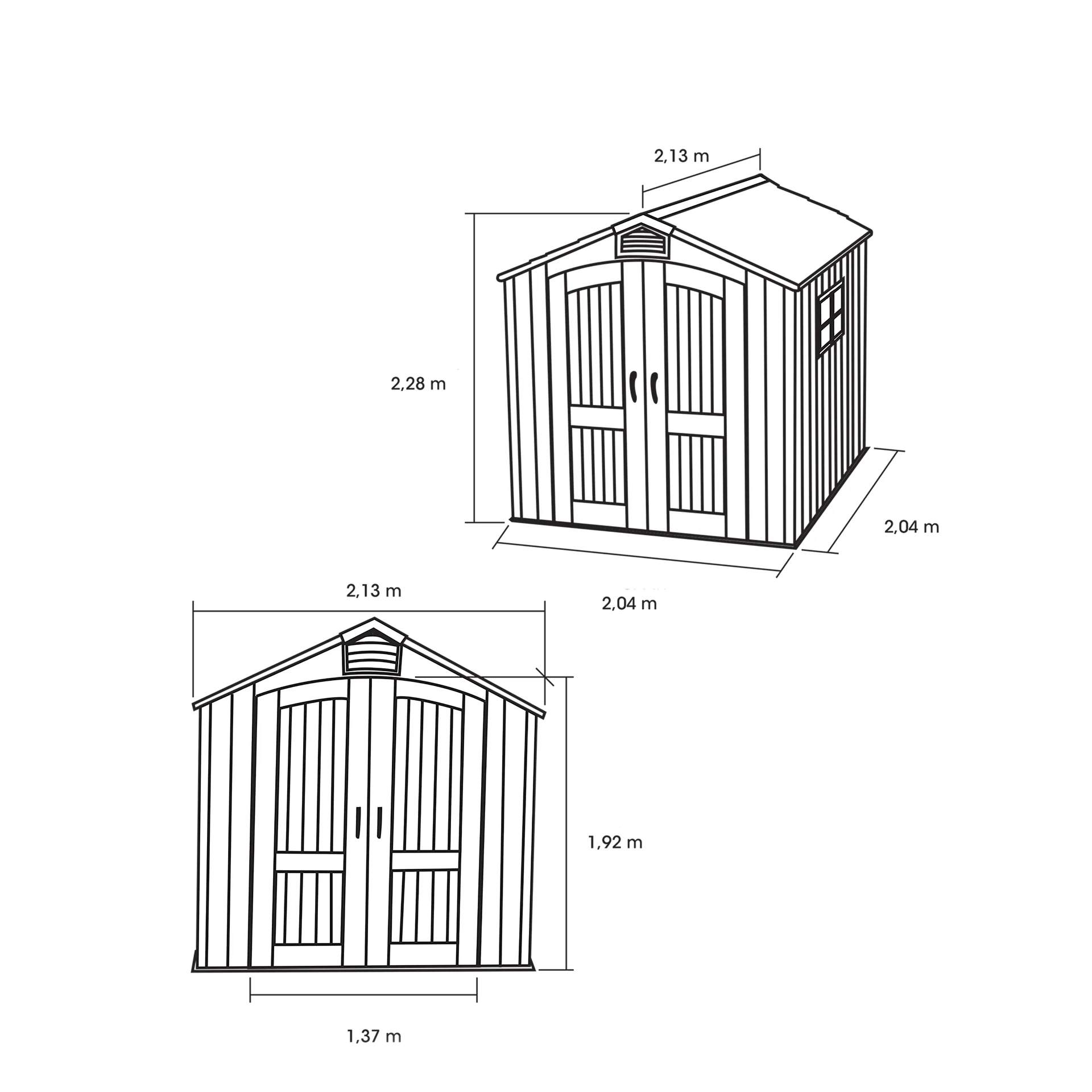 Gerätehaus Stella 4,16 m² - 0