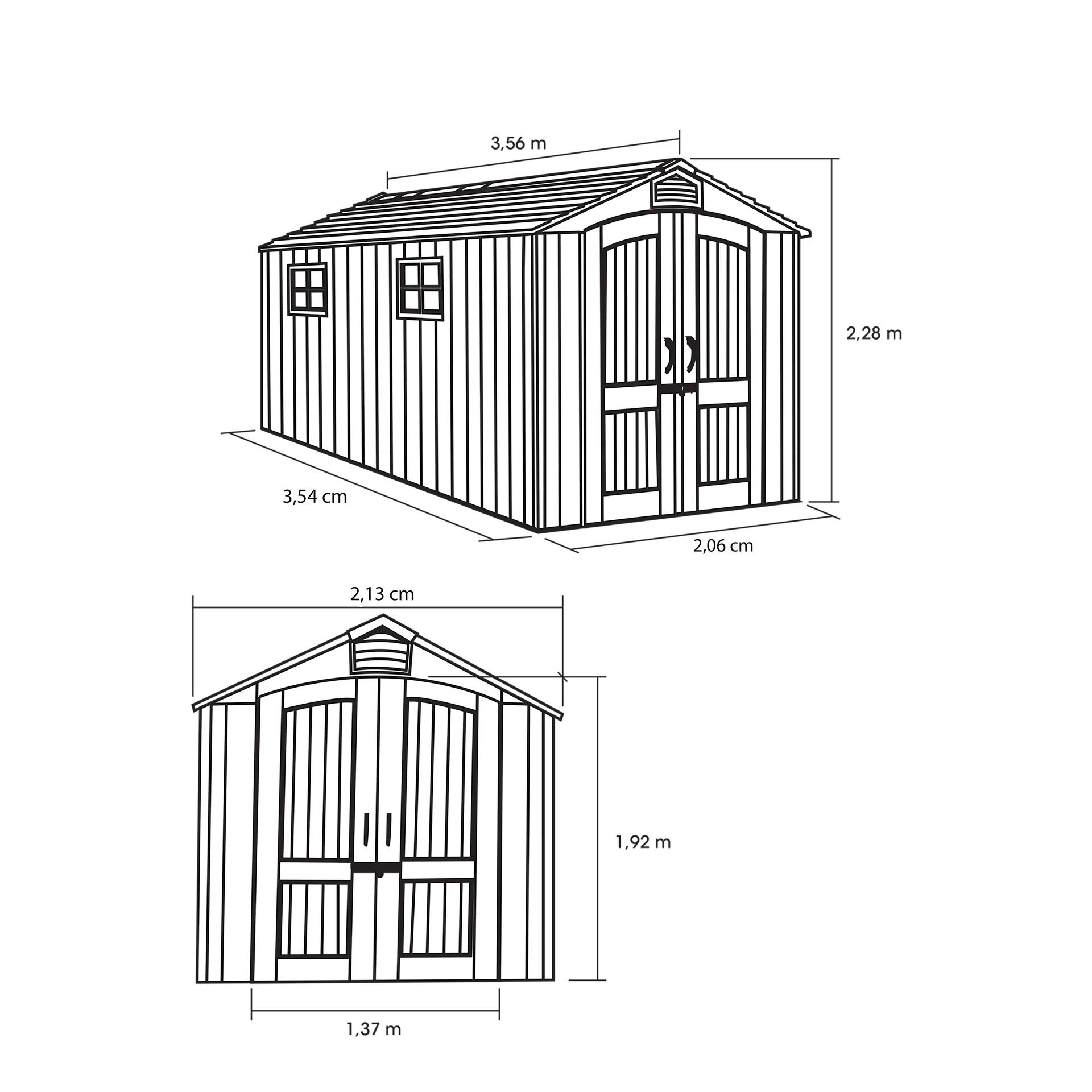 Gerätehaus Terra 7,02 m² - 0