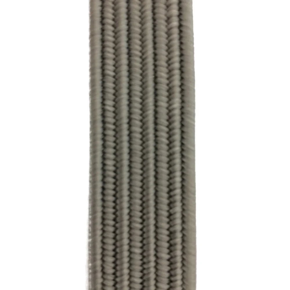 Flaches elastisches Band mit 2 extra starken Doppelhaken 100 cm Grau-1