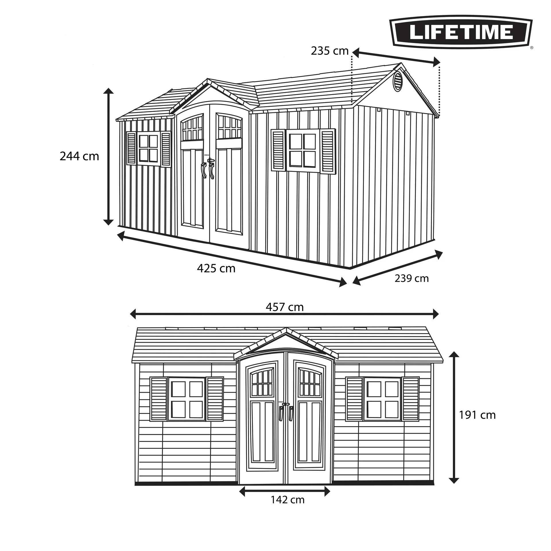 Gerätehaus Castle 11,15 m² - 0