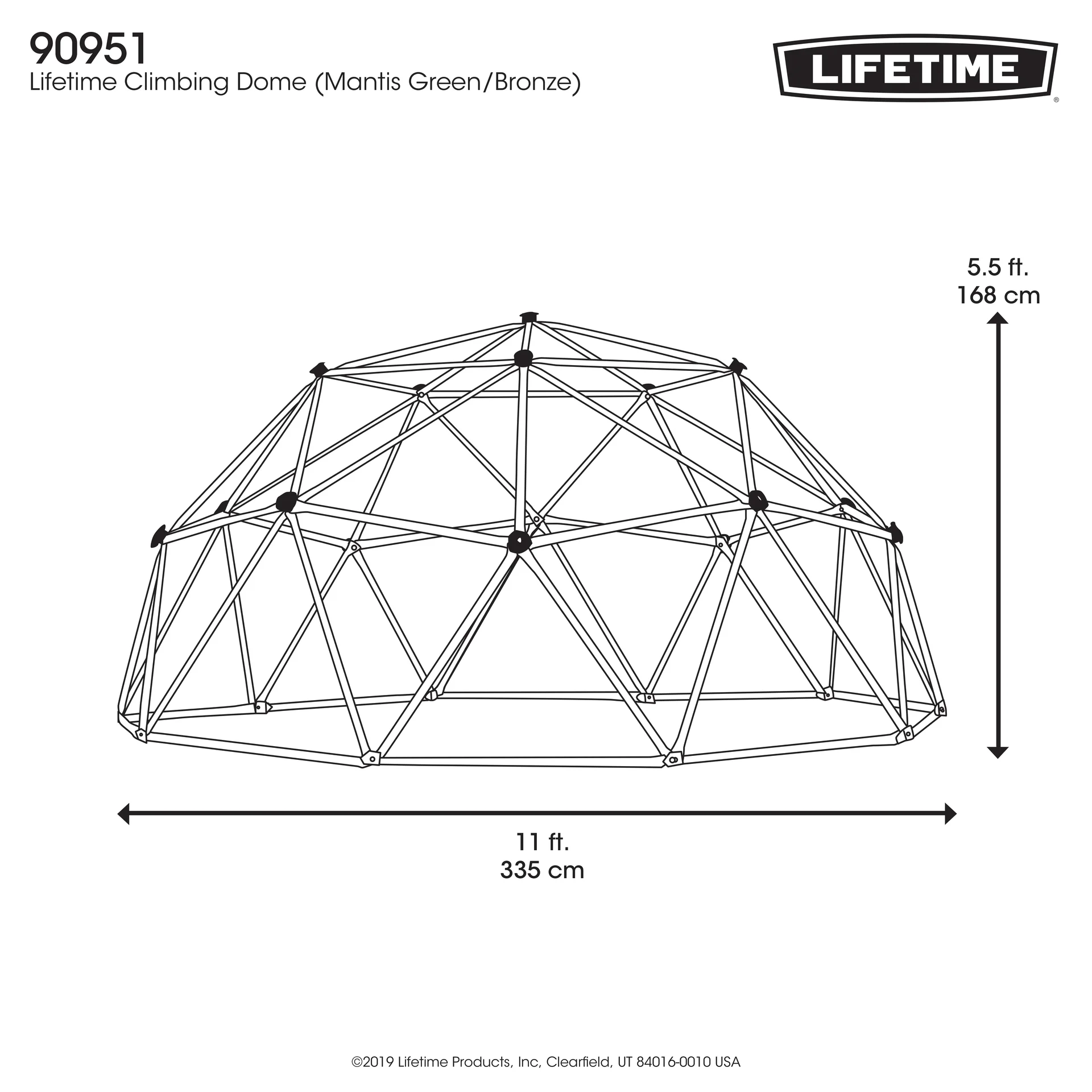 Geodome Kletterkugel 335 x 168 cm - 1