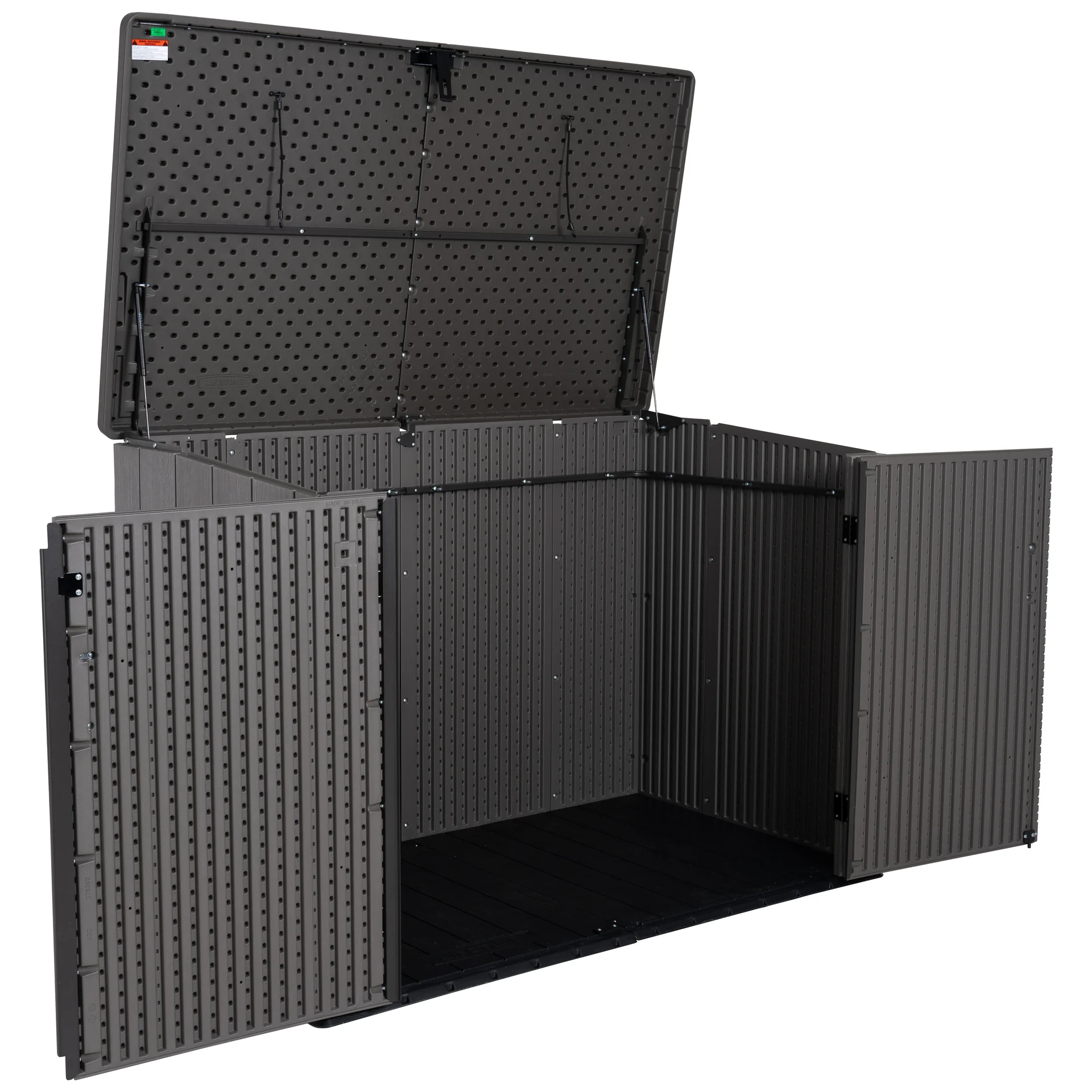 Mülltonnenbox grau/braun - 4