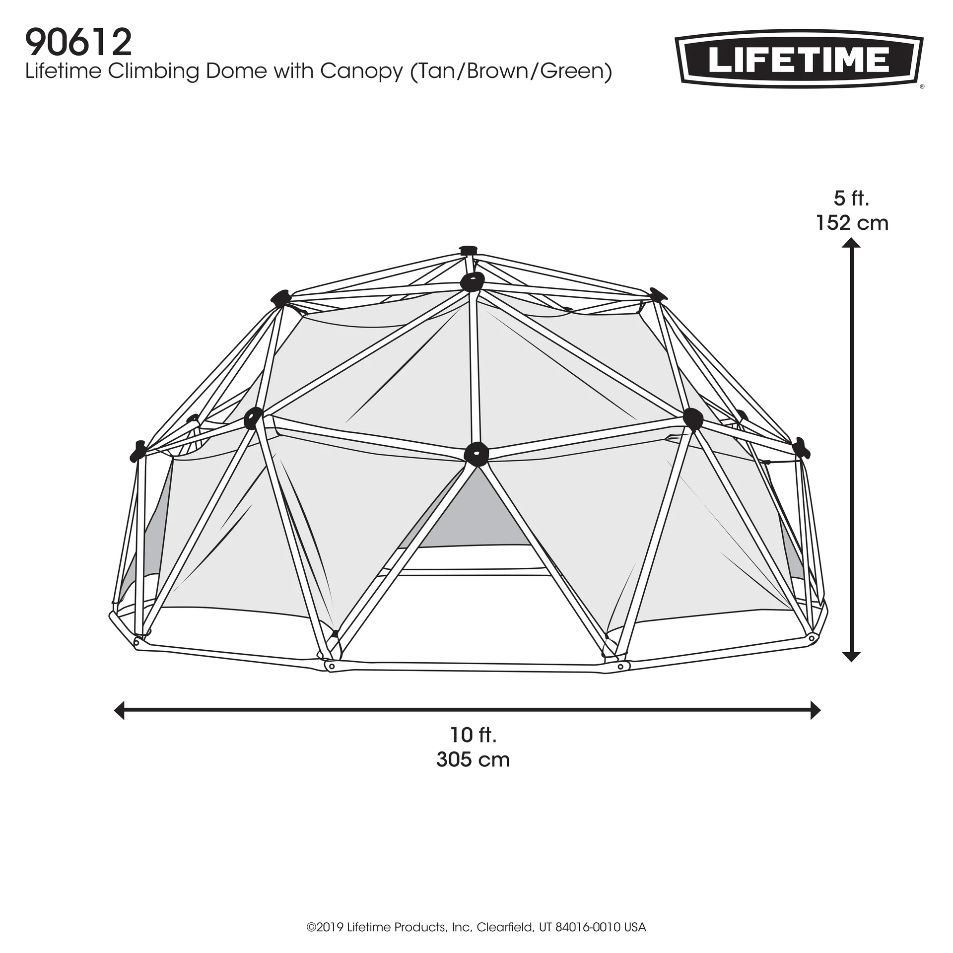 Geodome Kletterkugel mit Zelt - 3
