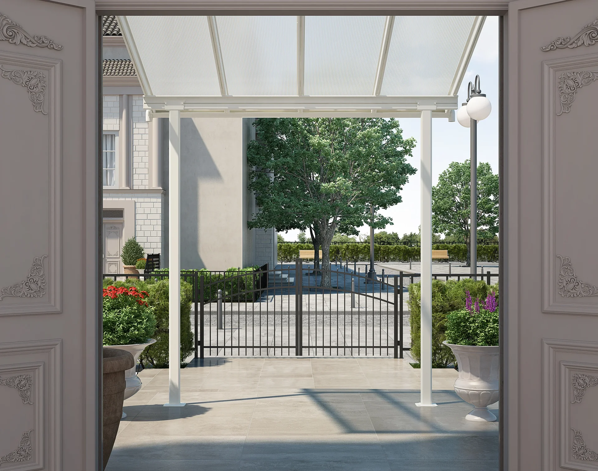 Terrassendach Sierra 230 x 230 cm weiß - 3