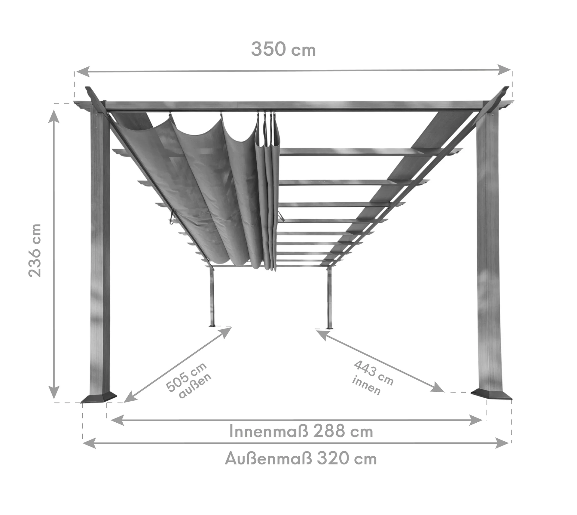 Pergola Florenz 11 x 16, Holzoptik - 0