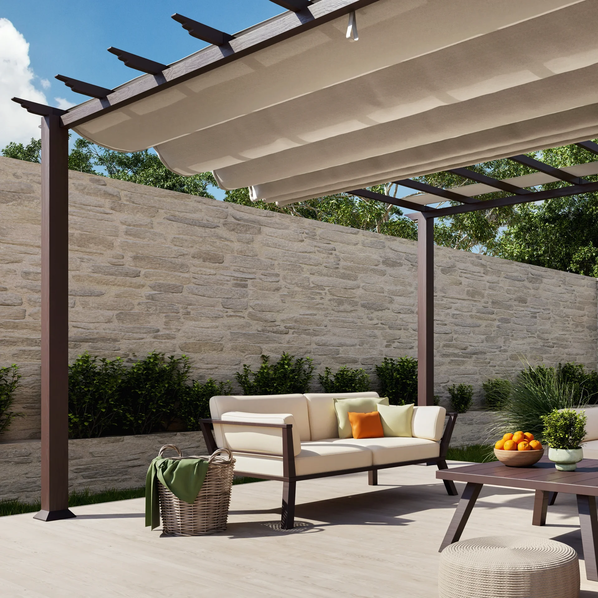 Pergola Florenz 11 x 16, dunkelbraun - 2