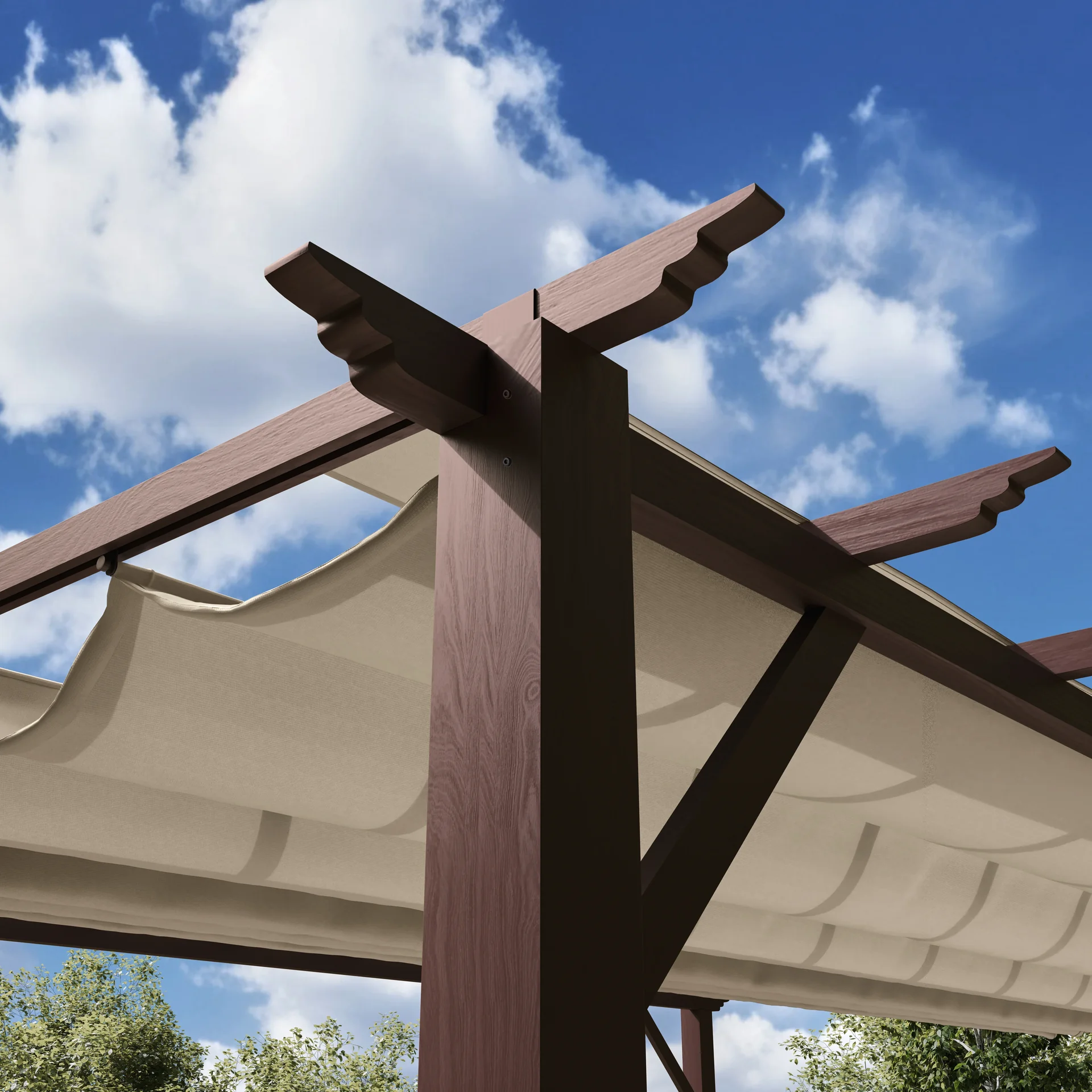 Pergola Florenz 11 x 16, dunkelbraun - 3