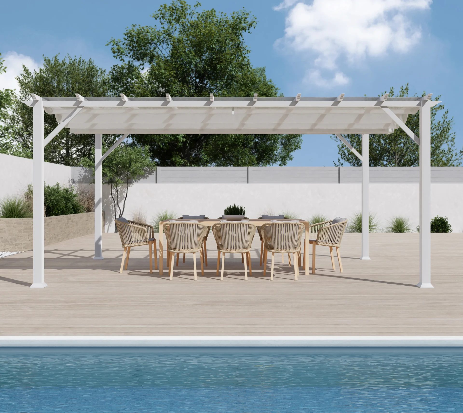 Pergola Florenz 11 x 16, weiß - 2