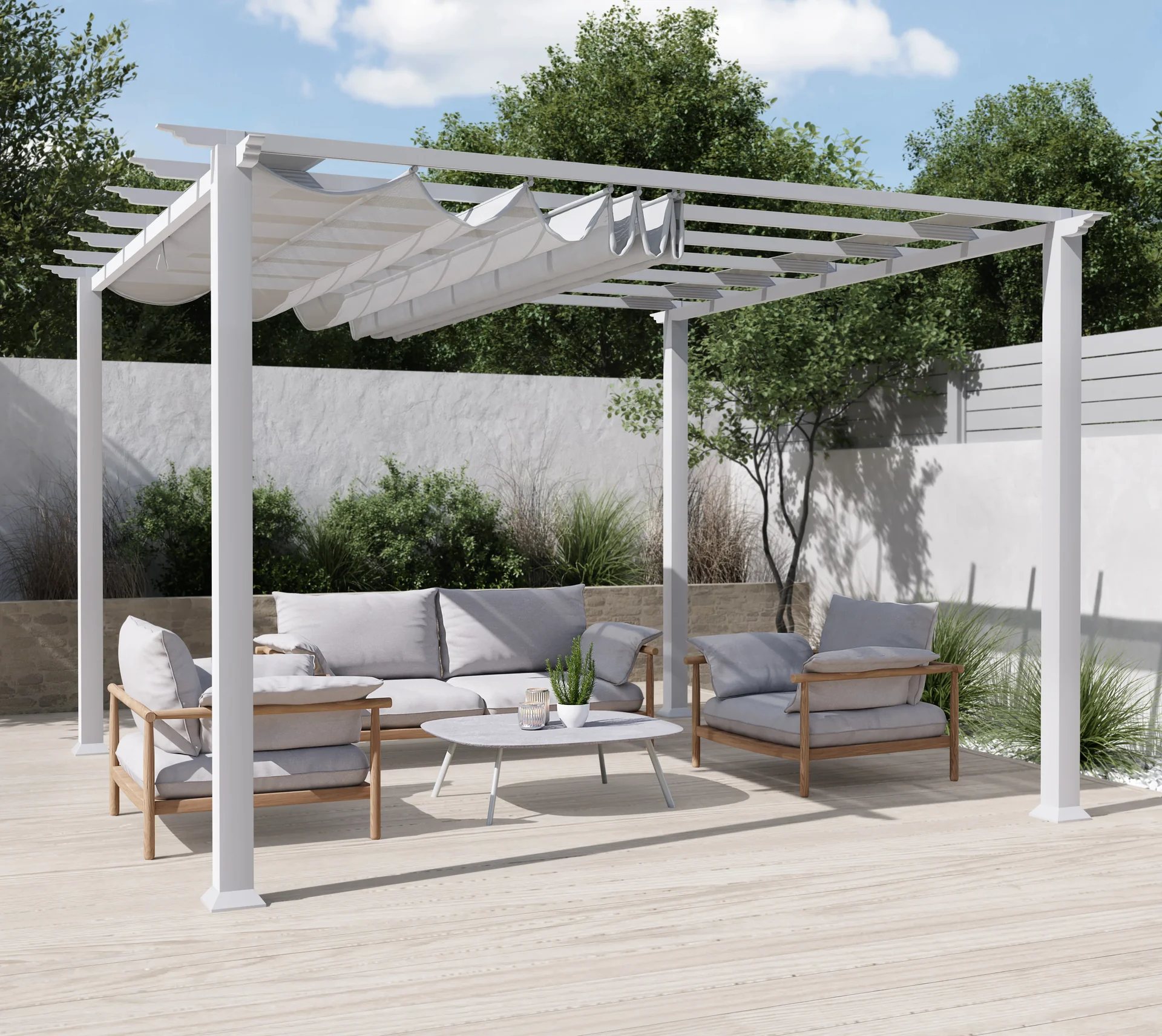 Pergola Florida 11 x 11, weiß - 0