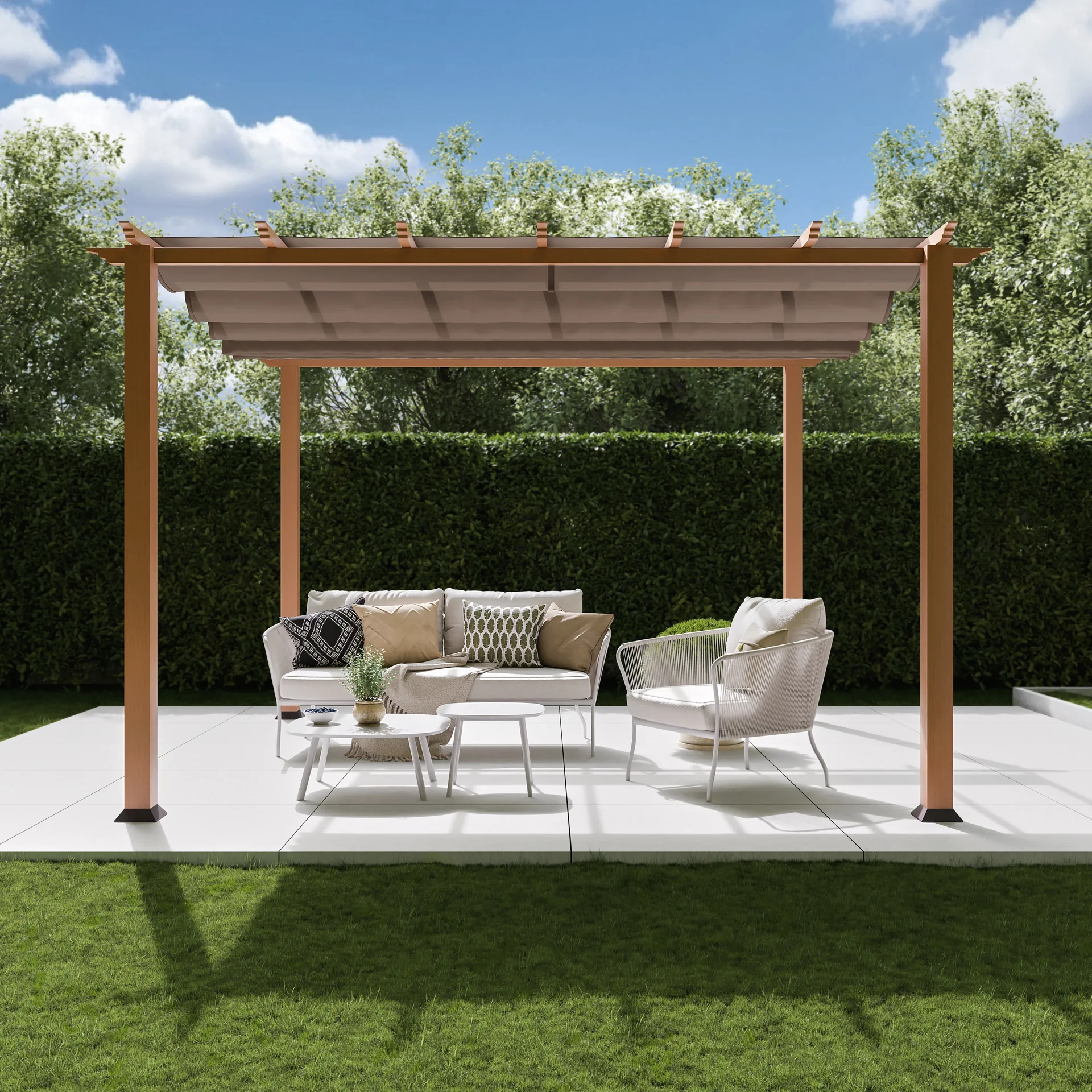 Pergola Florida 11 x 11,  Holzoptik - 1