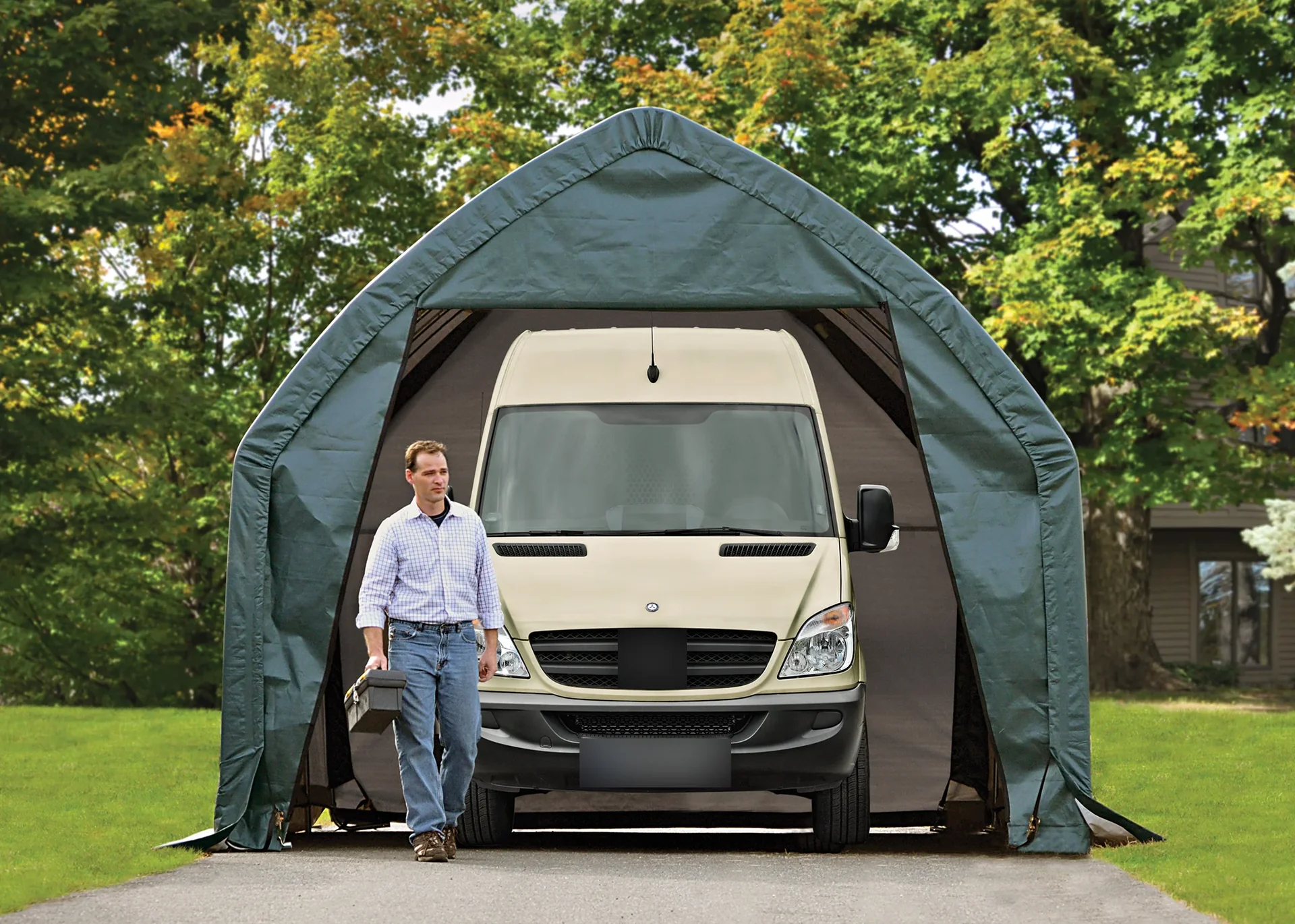 Garage-in-a-Box 23,8 m², grün - 3