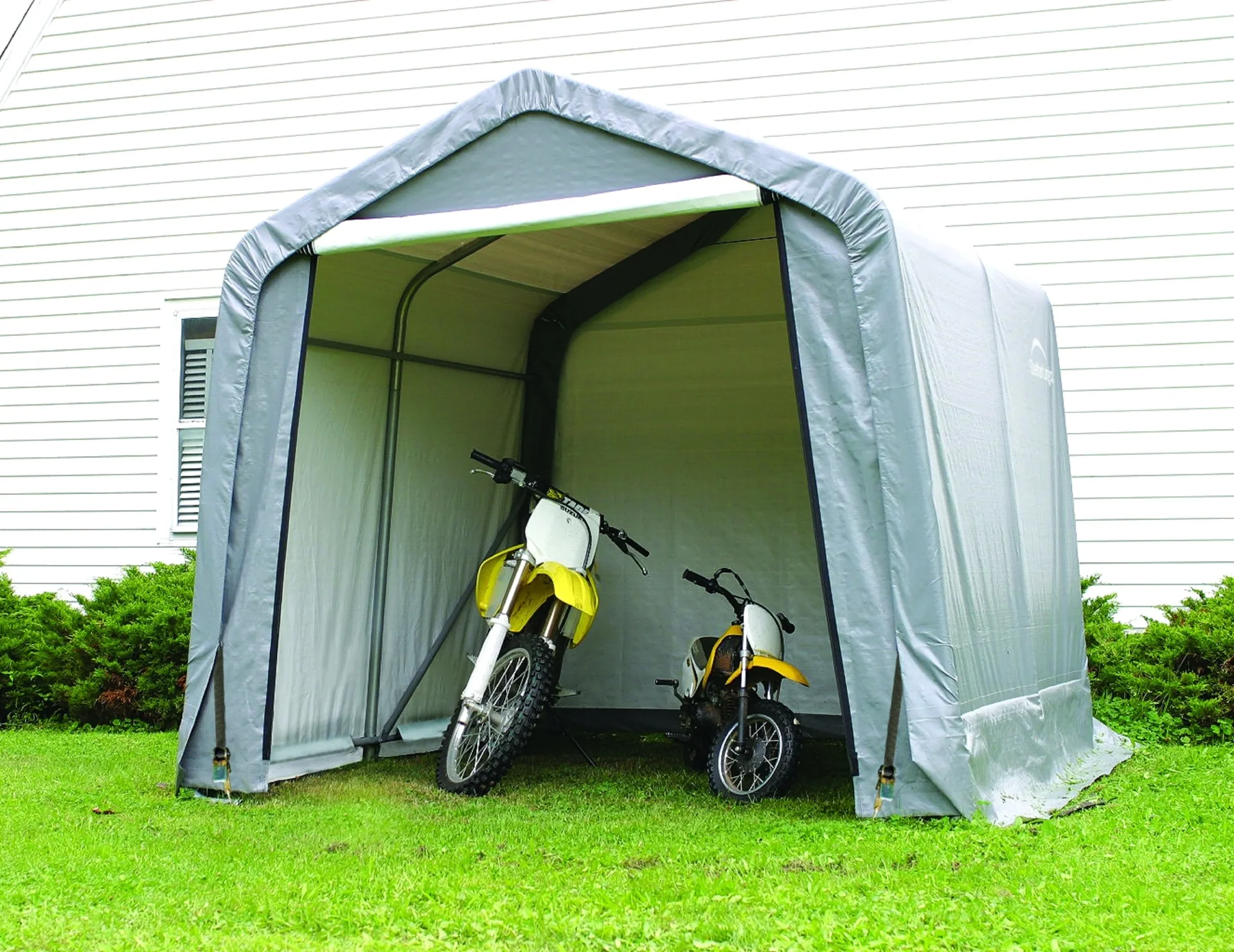 Foliengerätehaus 5,76 m², grau - 5