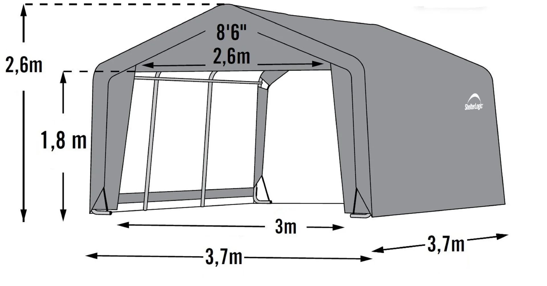 Gerätehaus Shed-in-a-Box 13,7 m², grau - 3