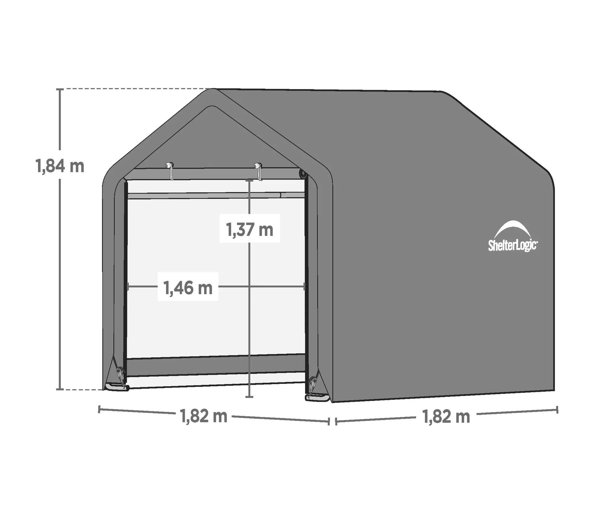 Gerätehaus Shed-in-a-Box 3,24 m², grau - 0