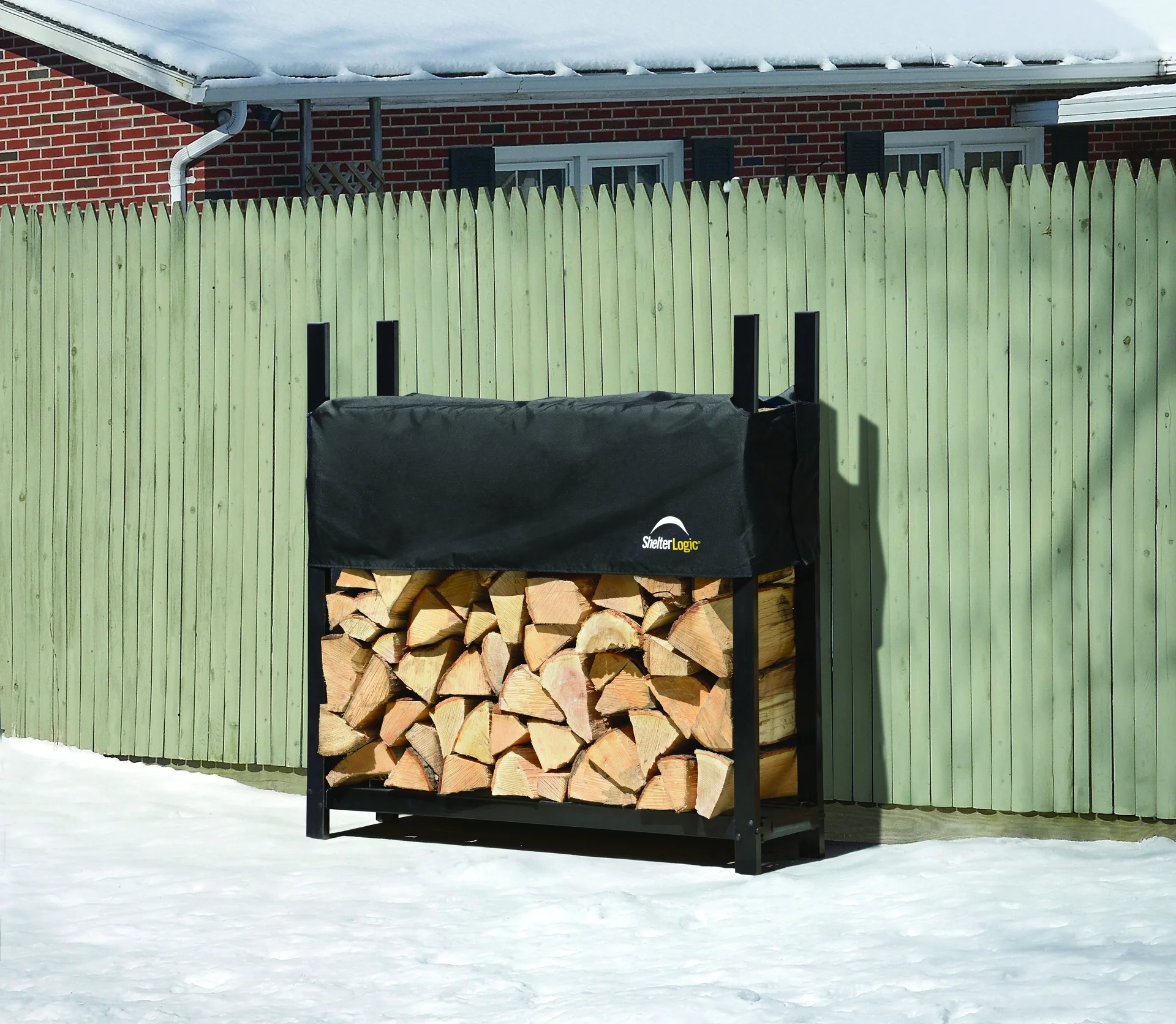 Kaminholzregal 120 cm mit Cover, Traglast 1.000 kg - 0