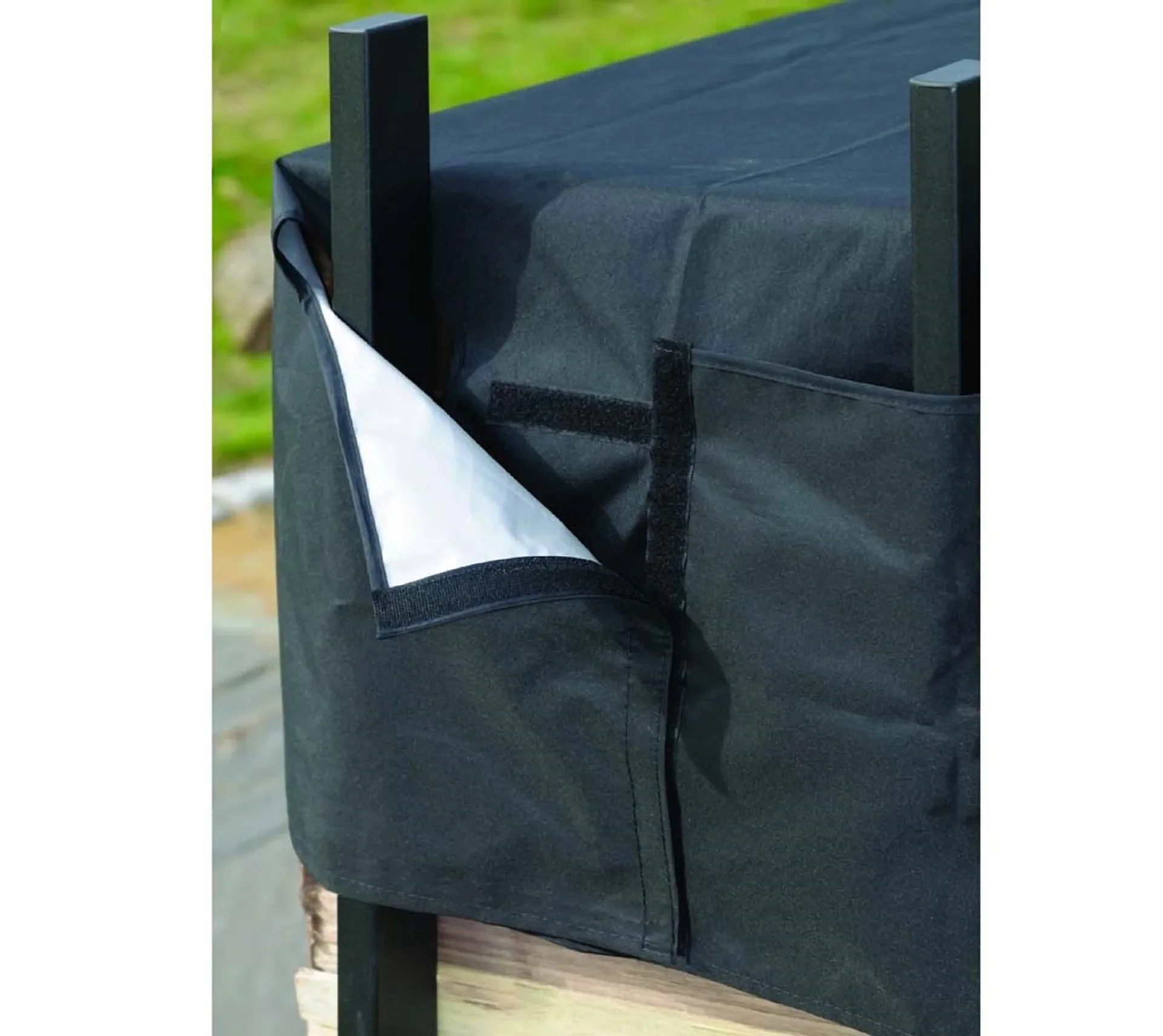 Kaminholzregal 120 cm mit Cover, Traglast 1.000 kg - 2