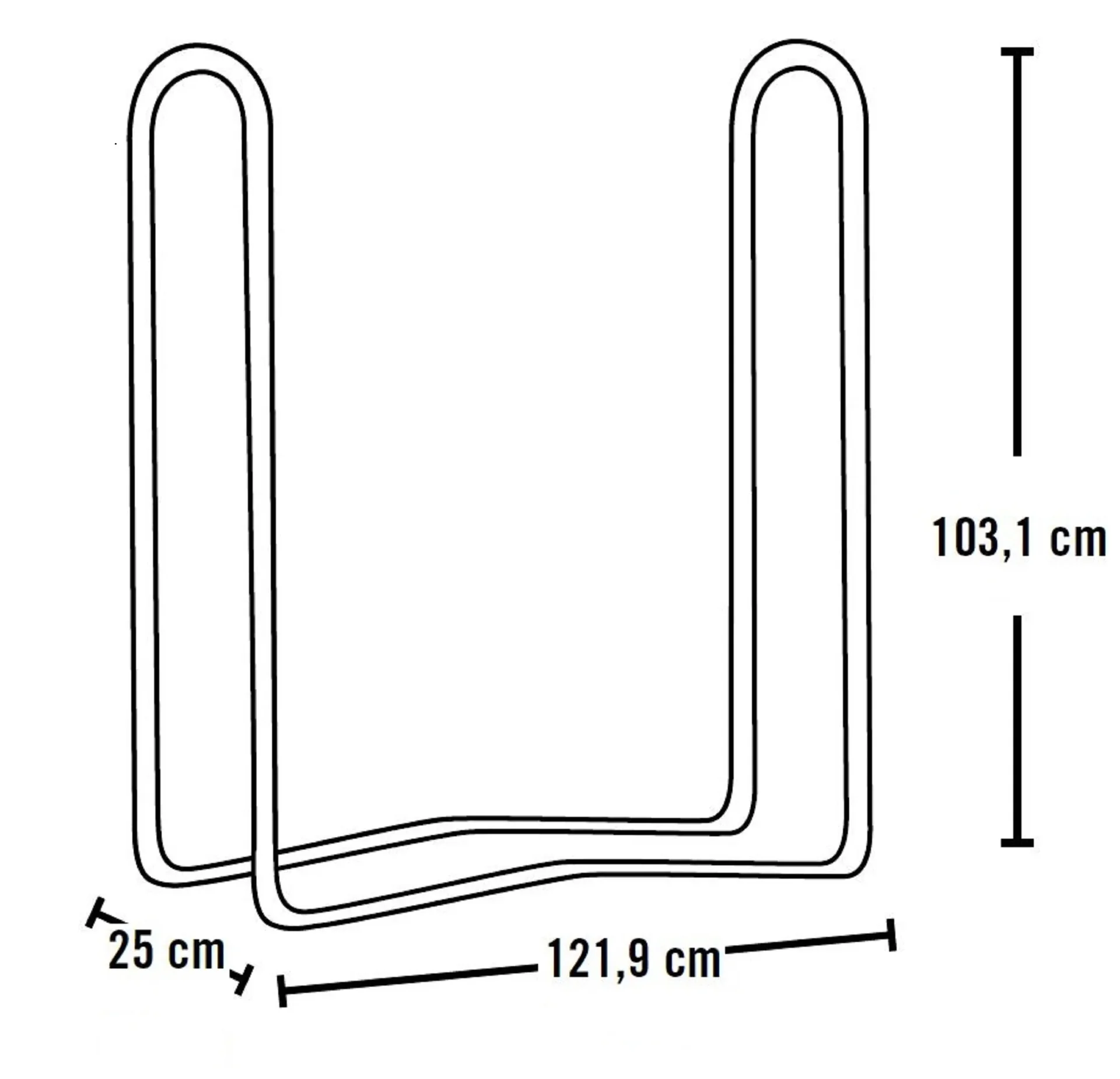 Kaminholzregal 122 cm, Traglast 272 kg - 3