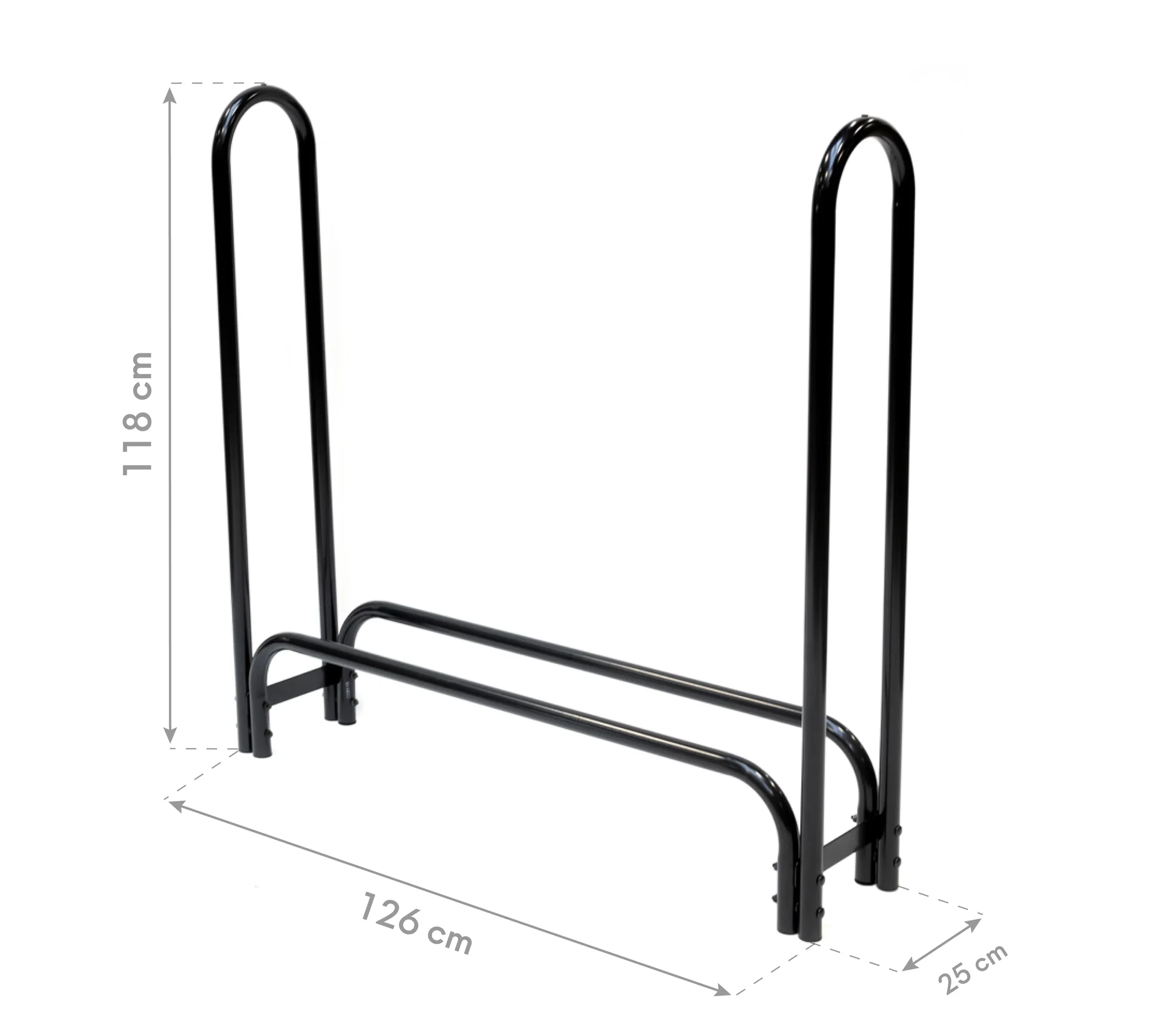 Kaminholzregal 126 cm, Traglast 500 kg - 4