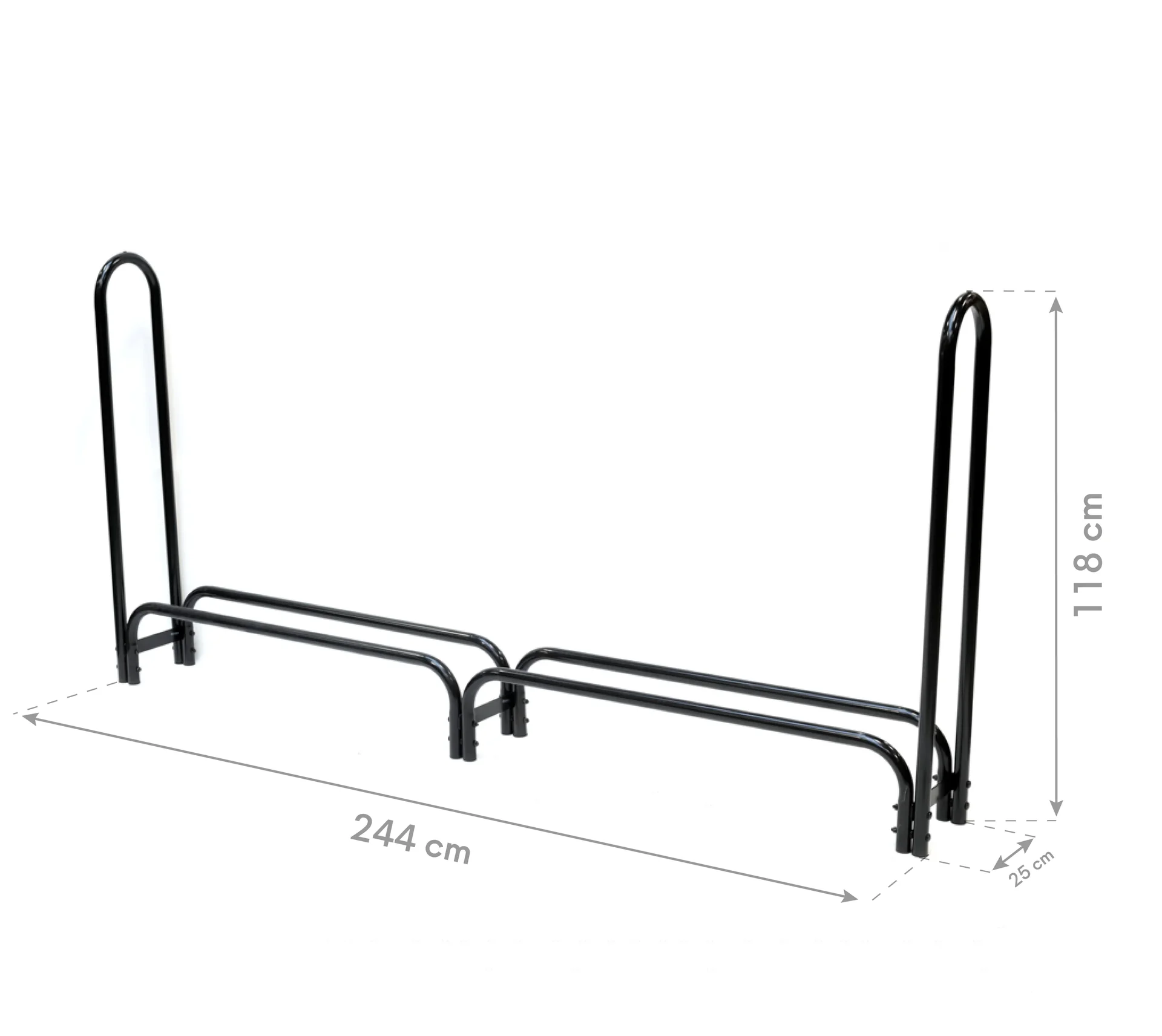 Kaminholzregal 244 cm, Traglast 1000 kg - 2