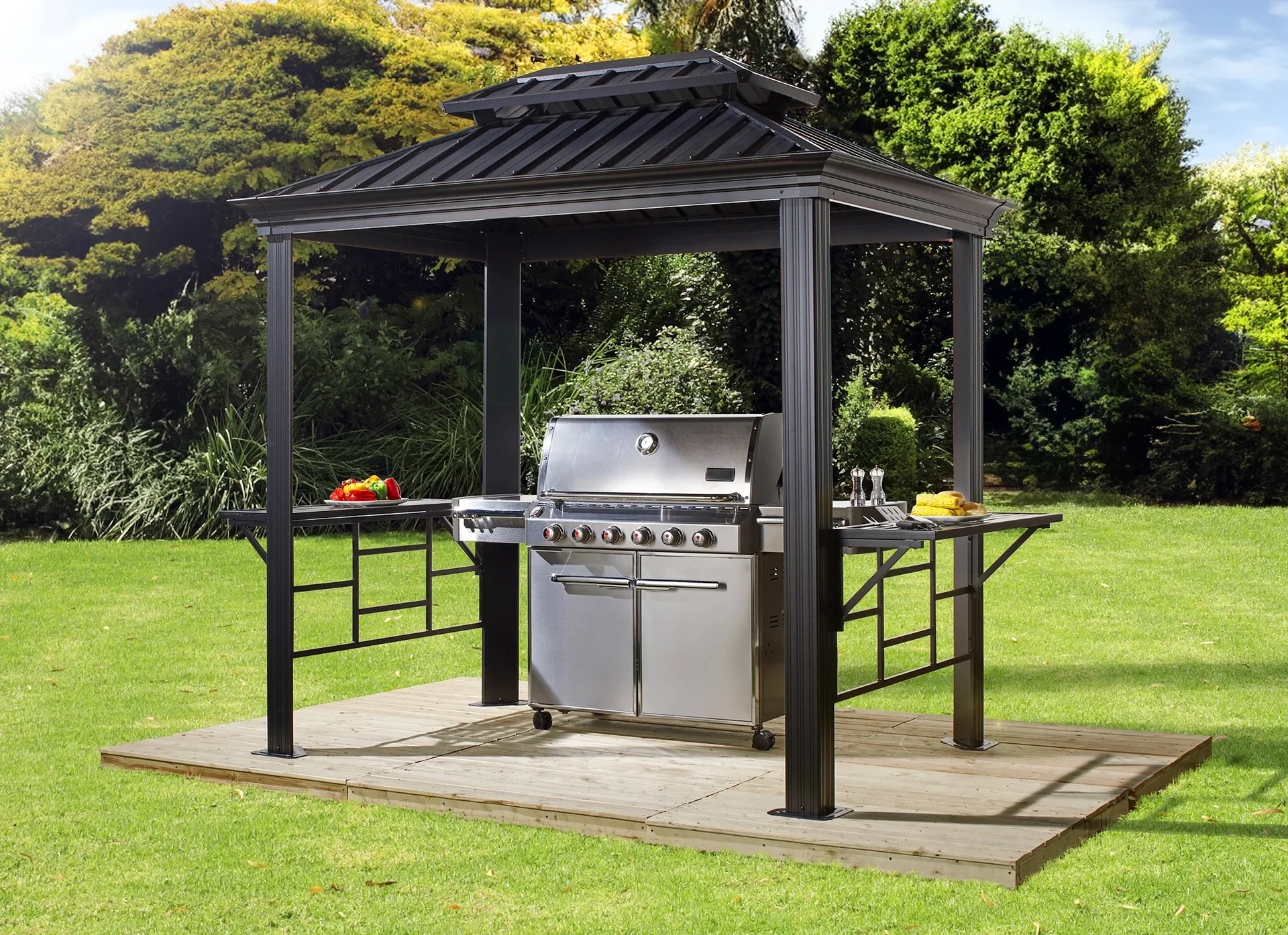 Pavillon Messina BBQ 6x8 - 0