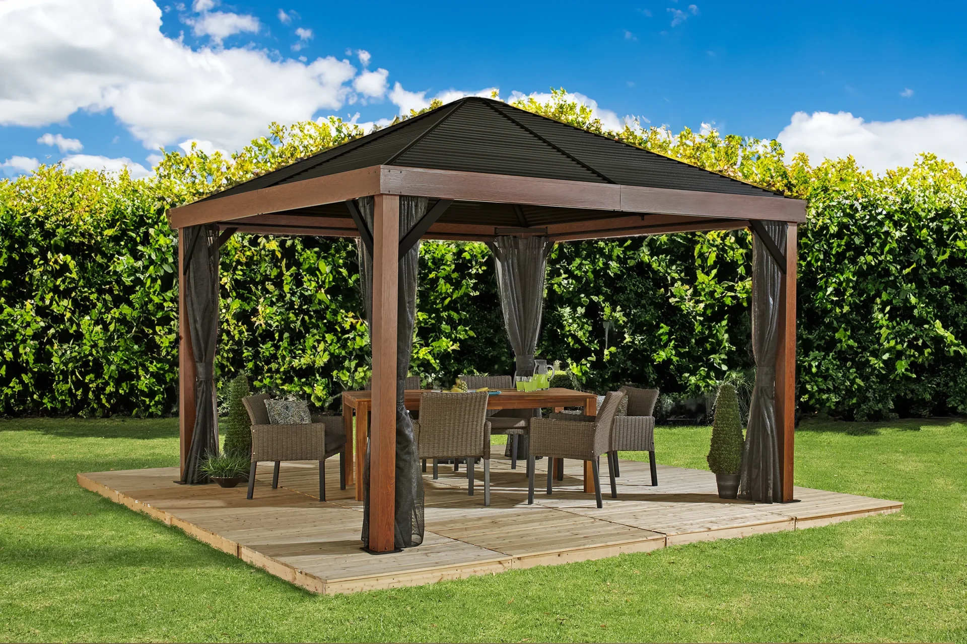 Pavillon Valencia 12x12 Holz-Edition - 6