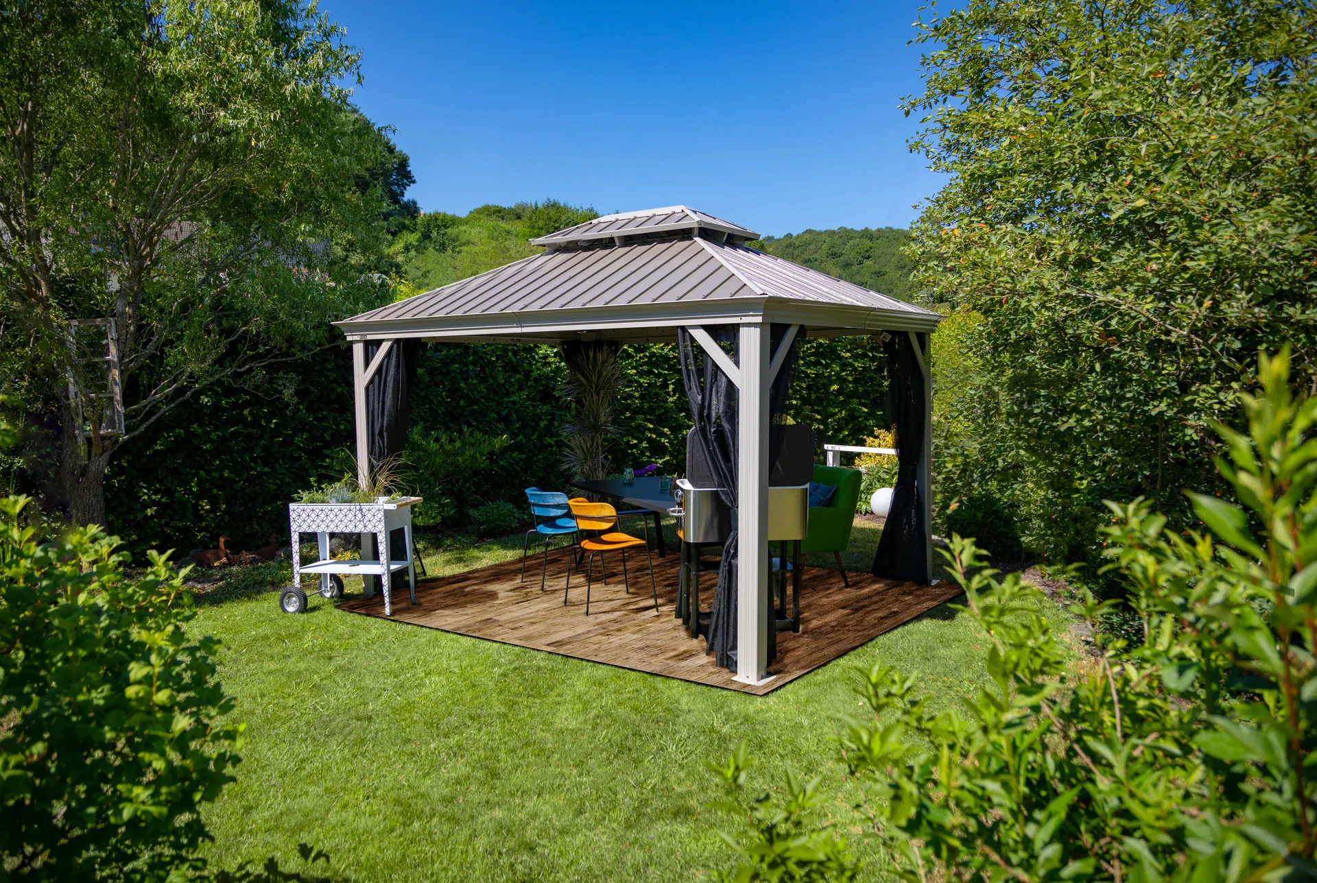 Vorhang-Set passend zum Pavillon Messina 12x16 champagner - 0