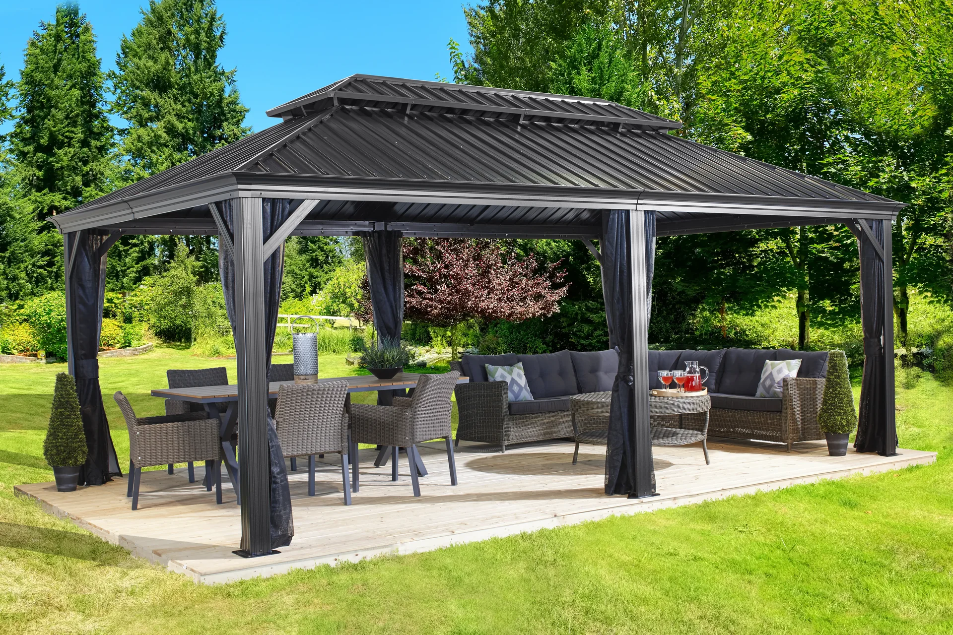 Vorhang-Set passend zum Pavillon Messina 12x20 - 11