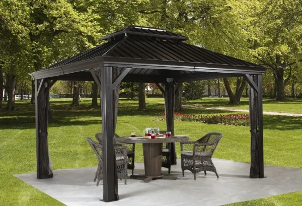 Vorhang-Set passend zum Pavillon Messina/Mykonos 10x12 anthrazit - 1