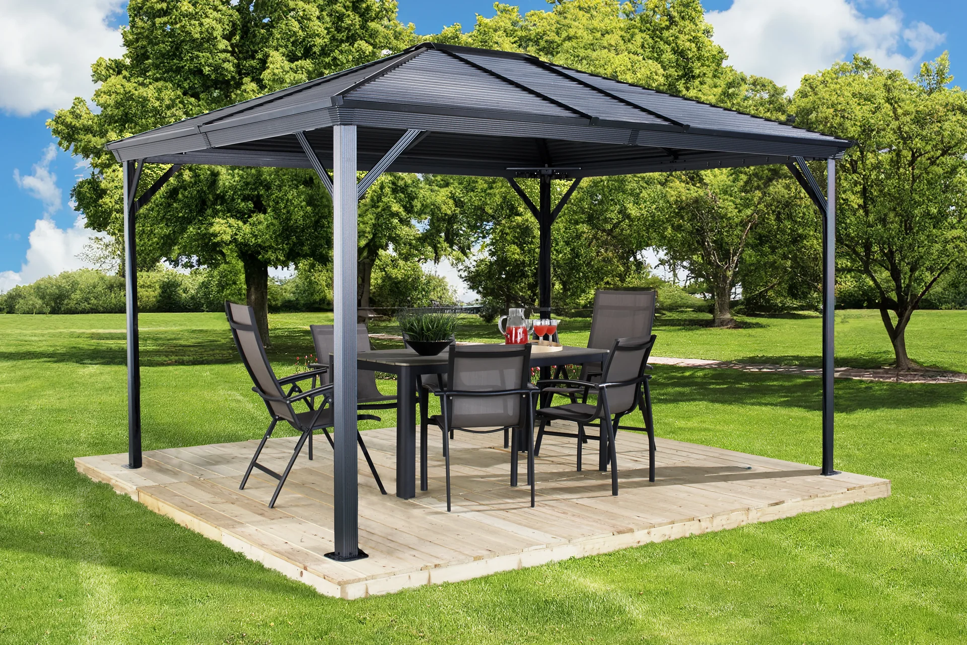 Vorhang-Set passend zum Pavillon Ventura 10x14 - 2