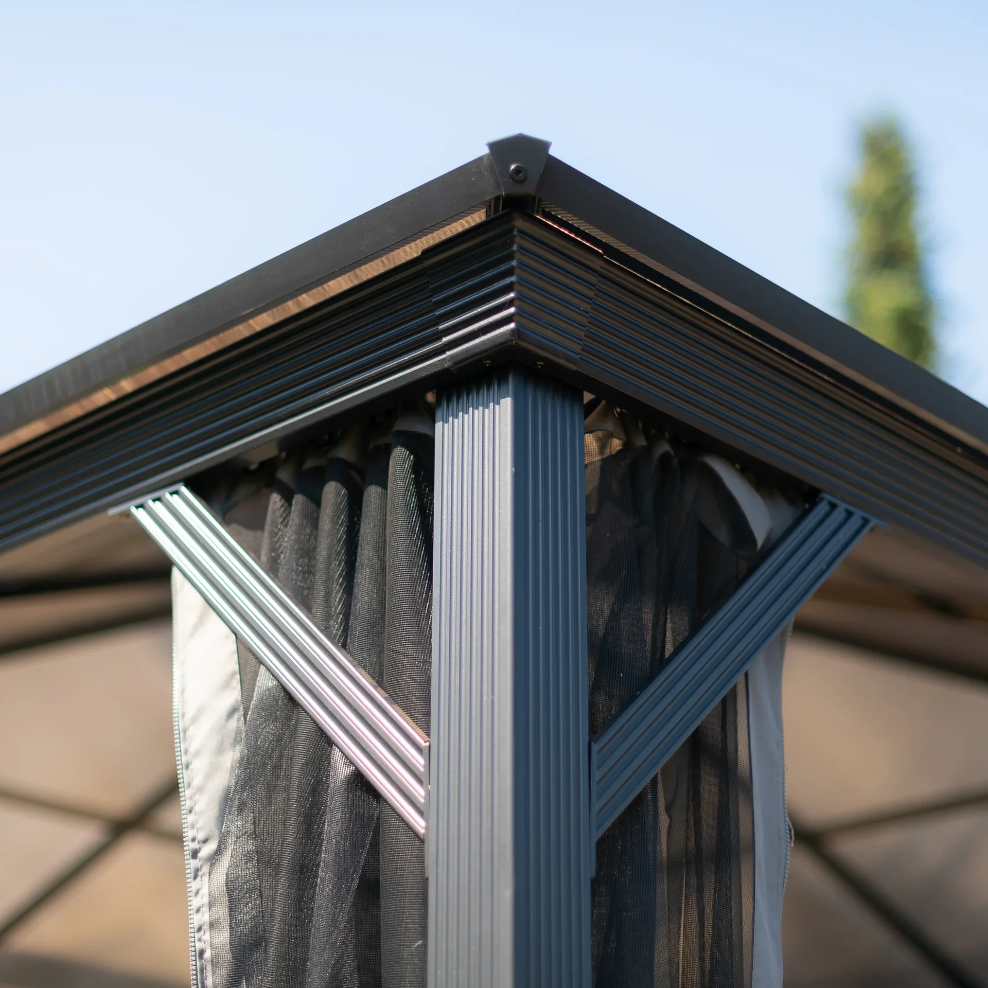 Vorhang-Set passend zum Pavillon Verona 10x10 - 0