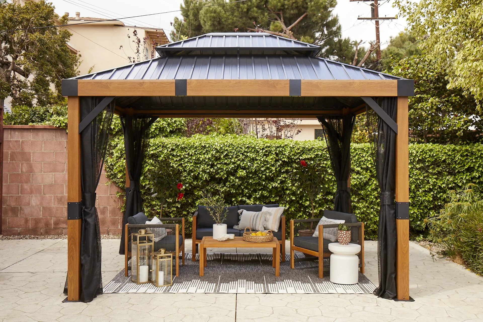 Pavillon Fontana 10x12, inklusive Moskitonetz - 2